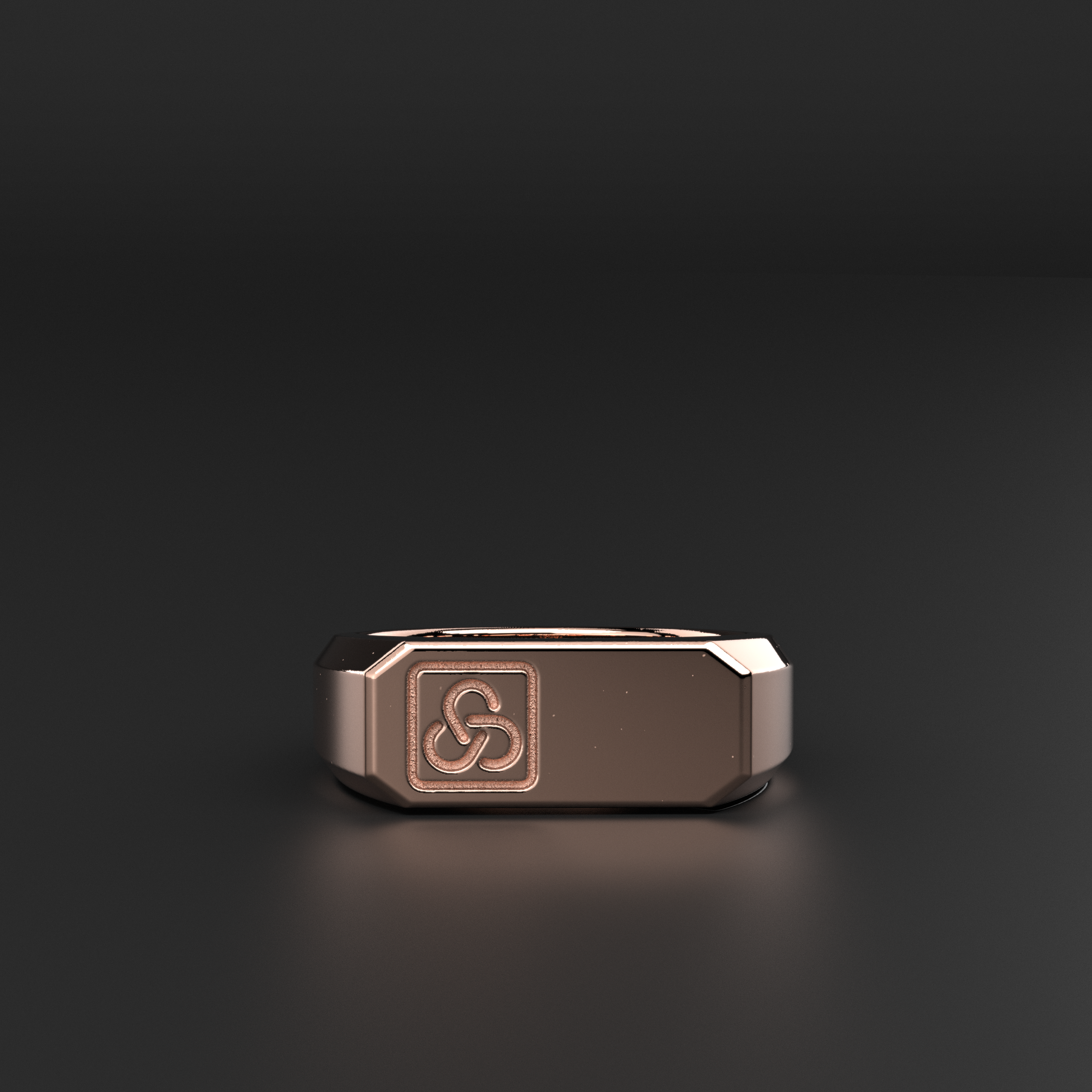 18K Solid Rose Gold Ring | Signature
