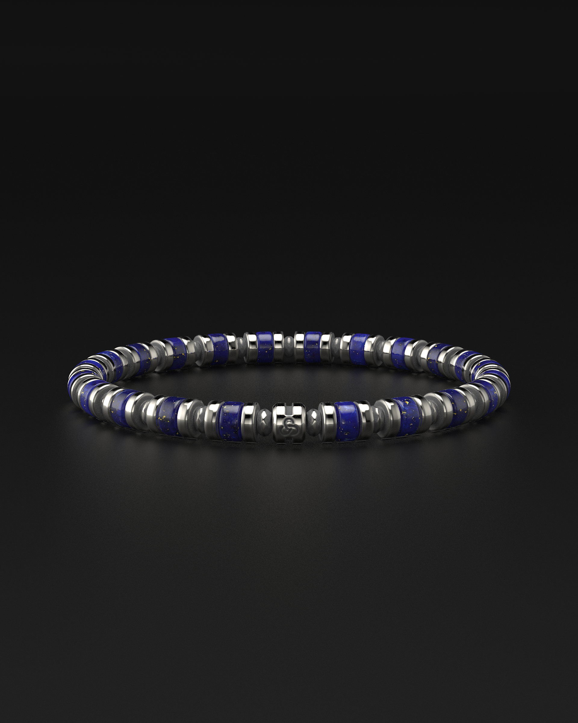 Pulsera Lapislázuli 6mm | Espaciador