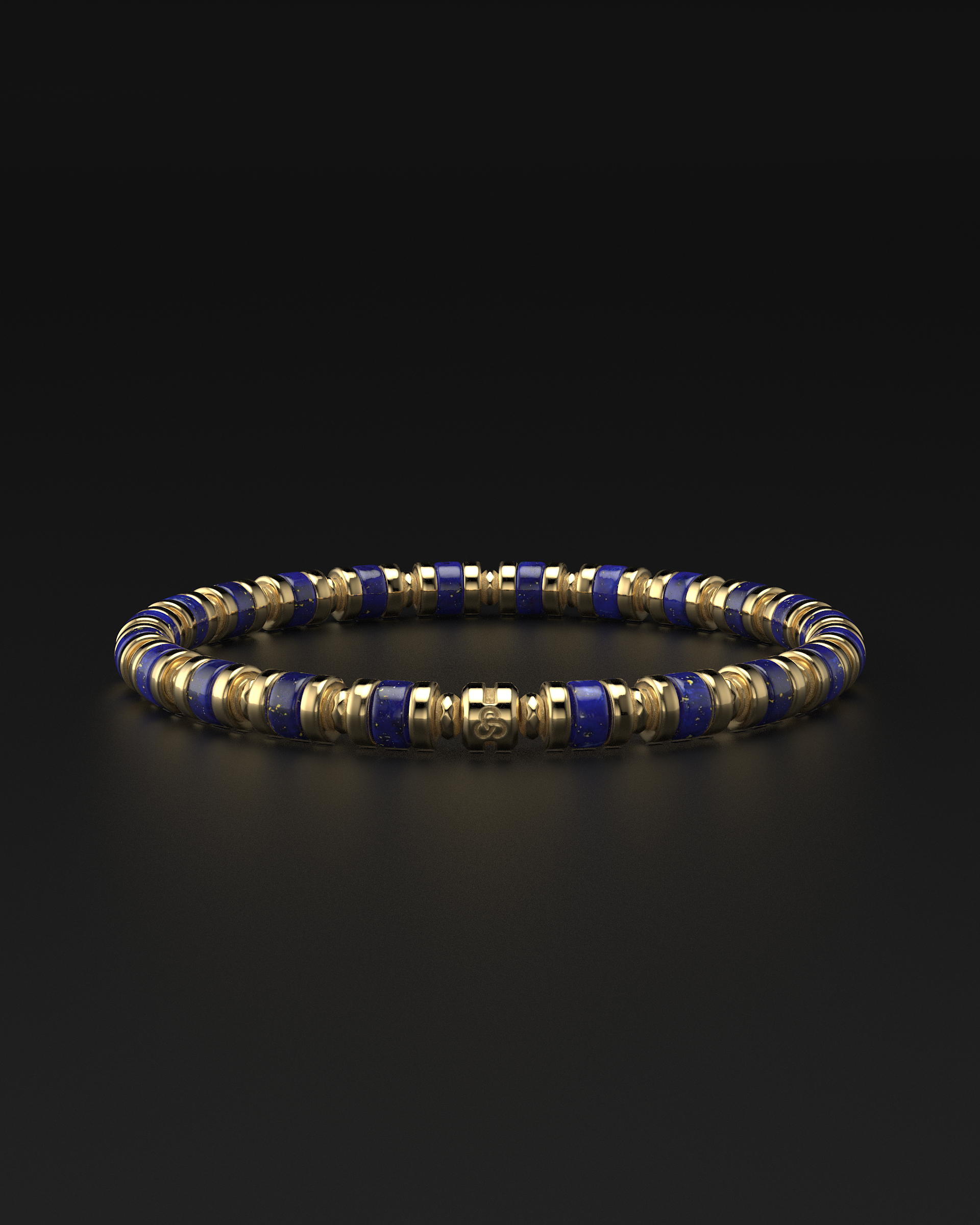 Pulsera Lapislázuli 6mm | Espaciador