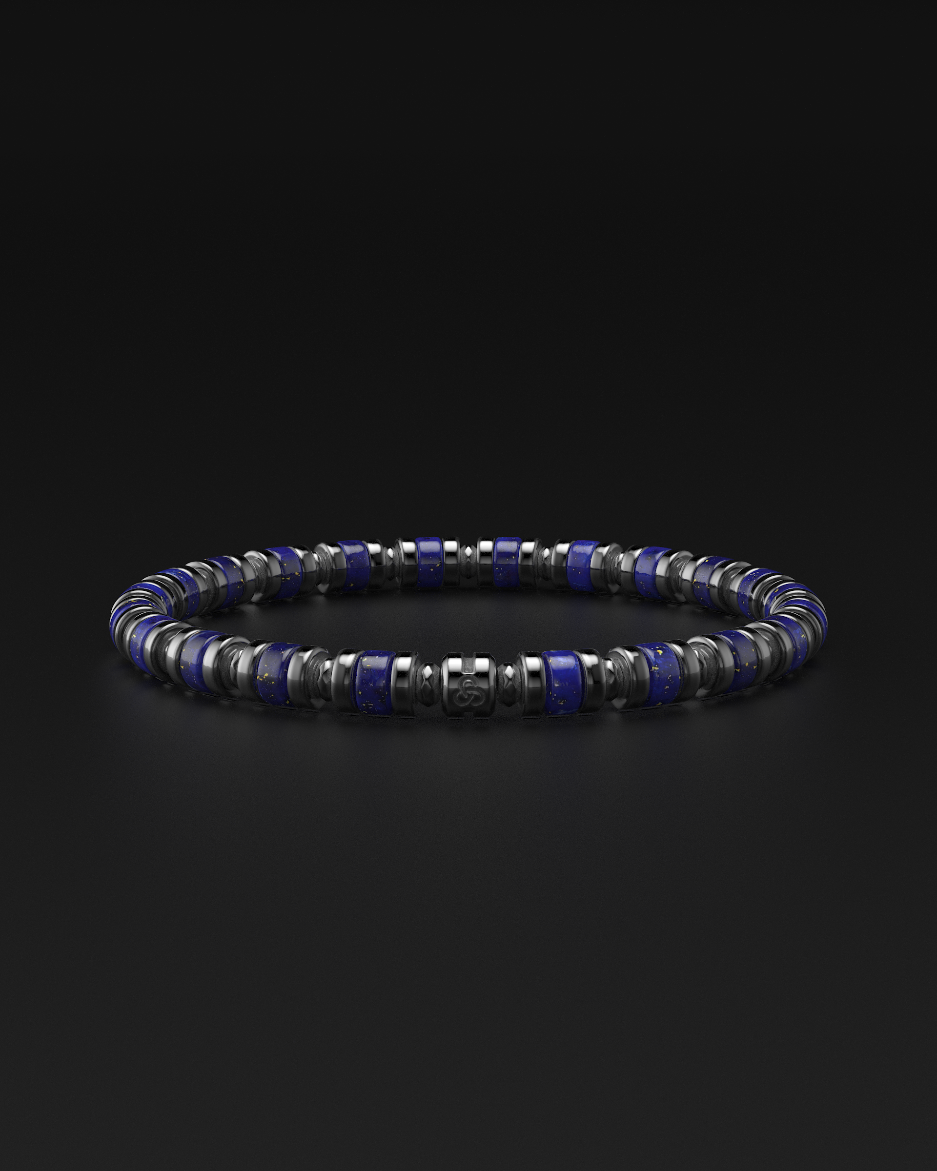 Pulsera Lapislázuli 6mm | Espaciador