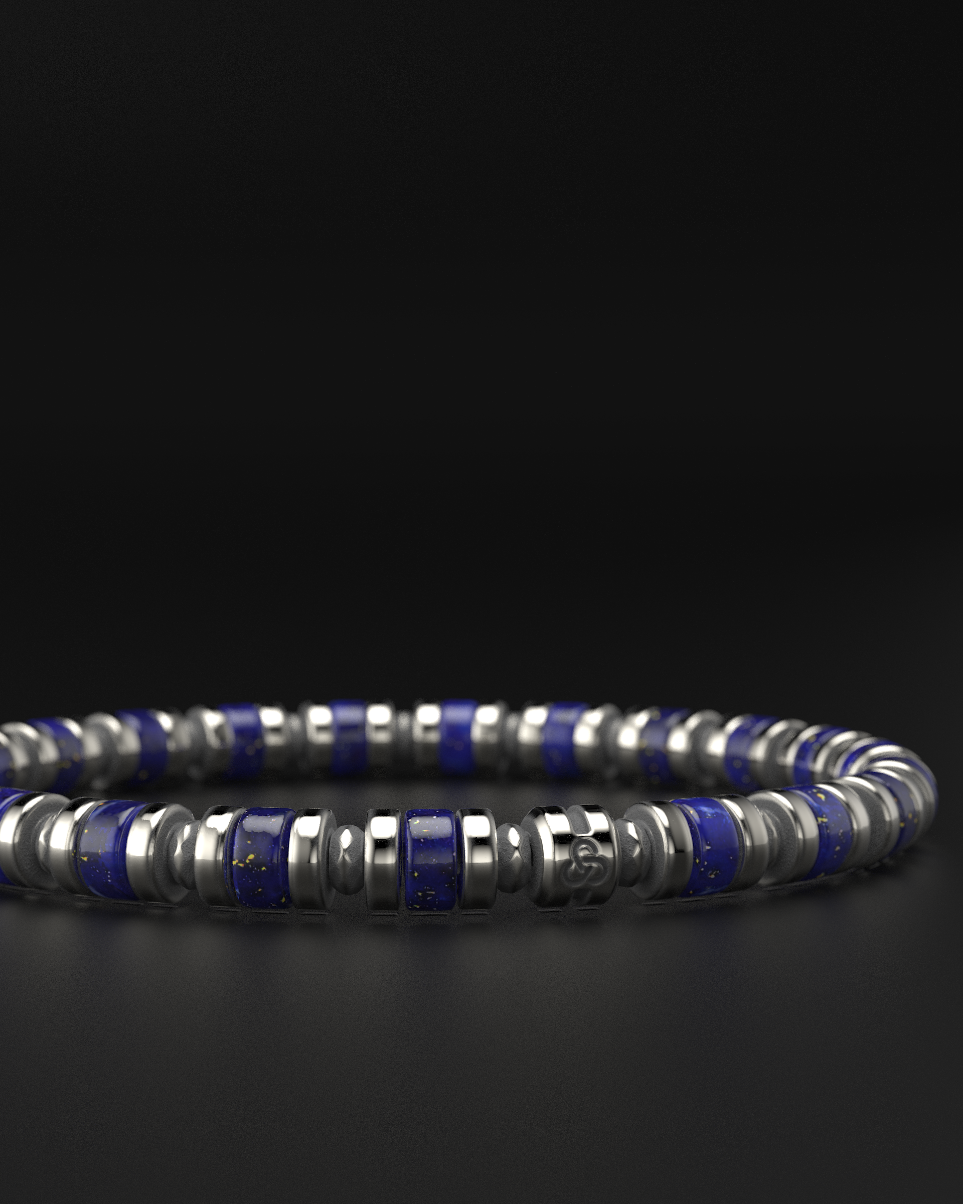 Pulsera Lapislázuli 6mm | Espaciador