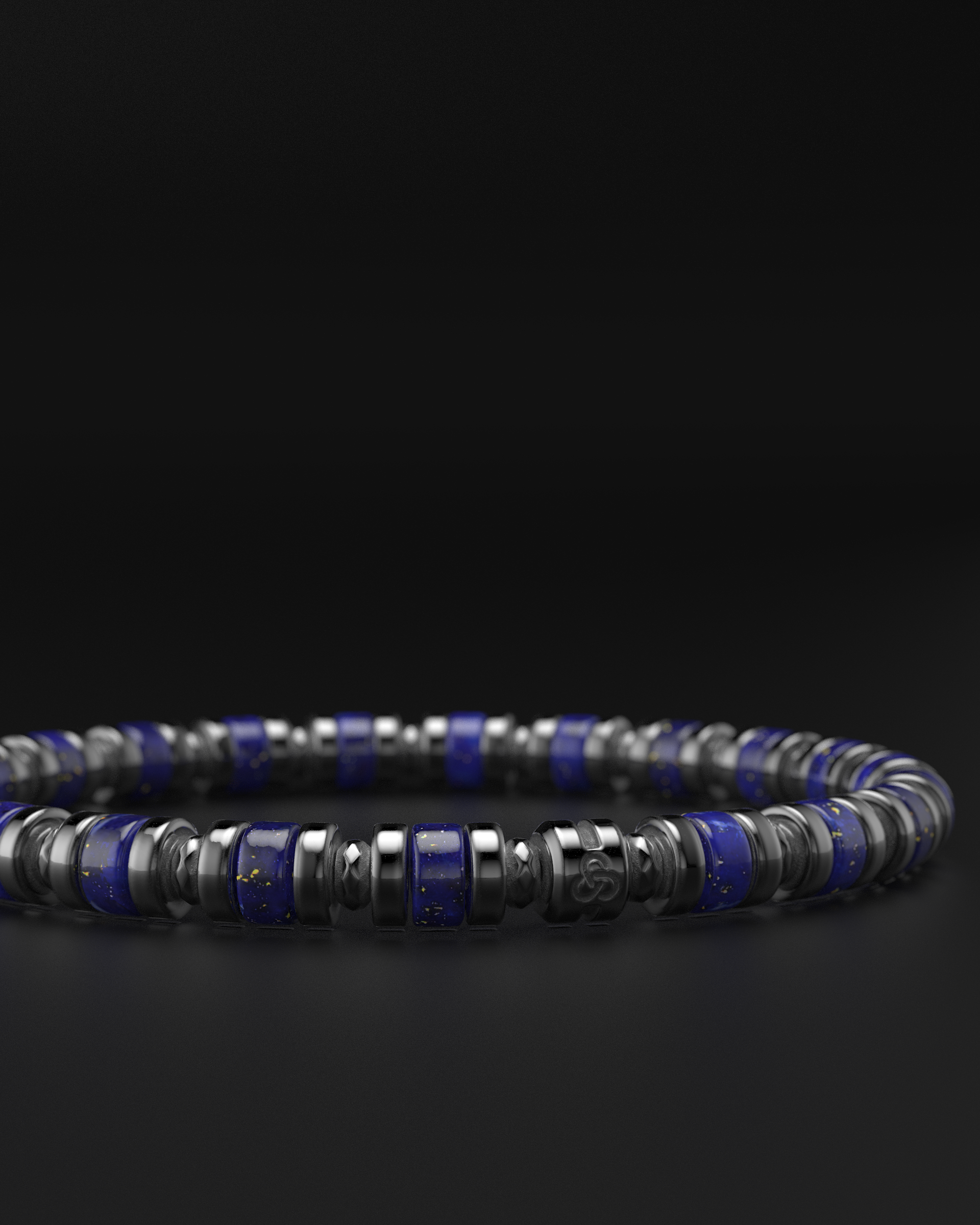 Pulsera Lapislázuli 6mm | Espaciador