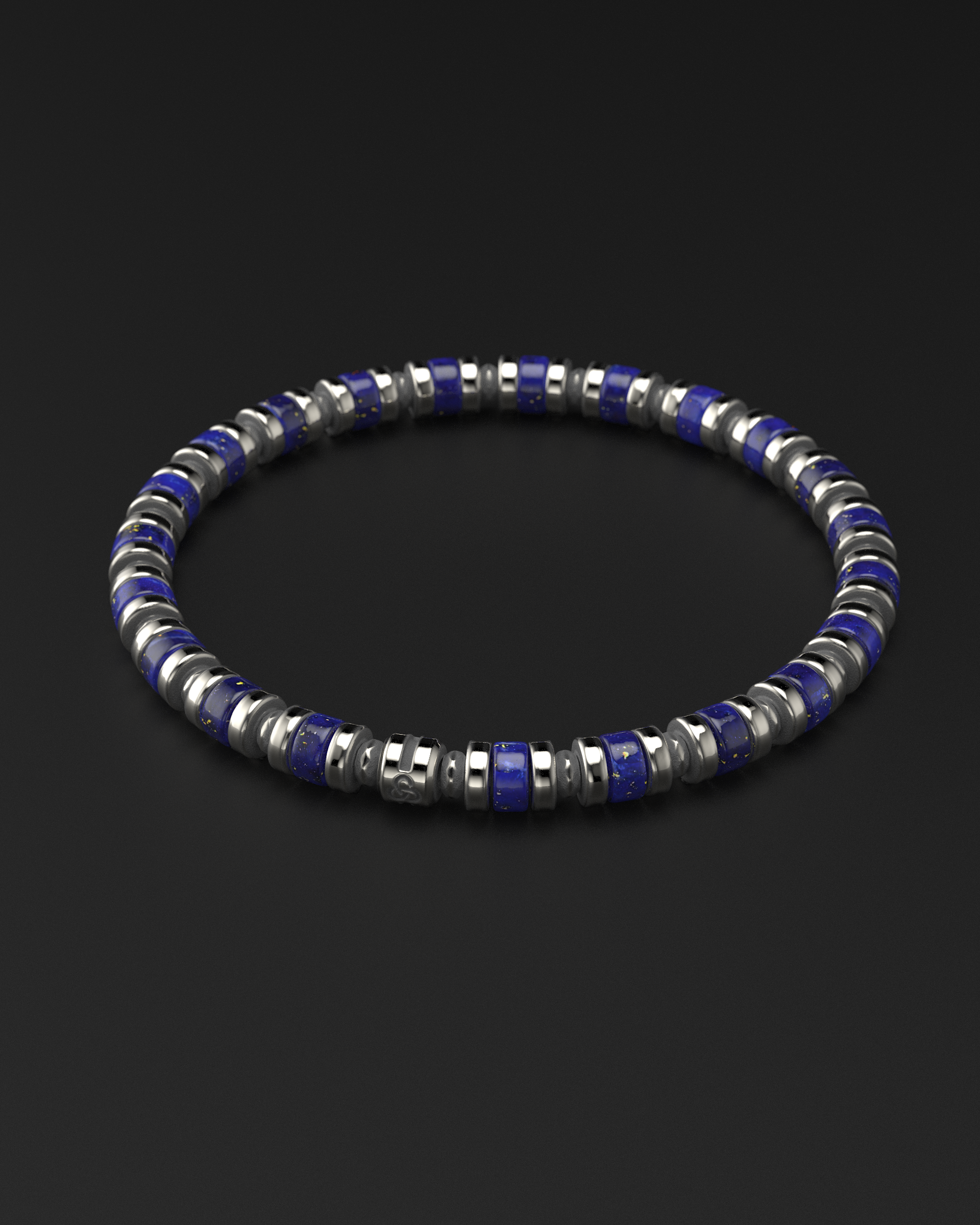 Pulsera Lapislázuli 6mm | Espaciador