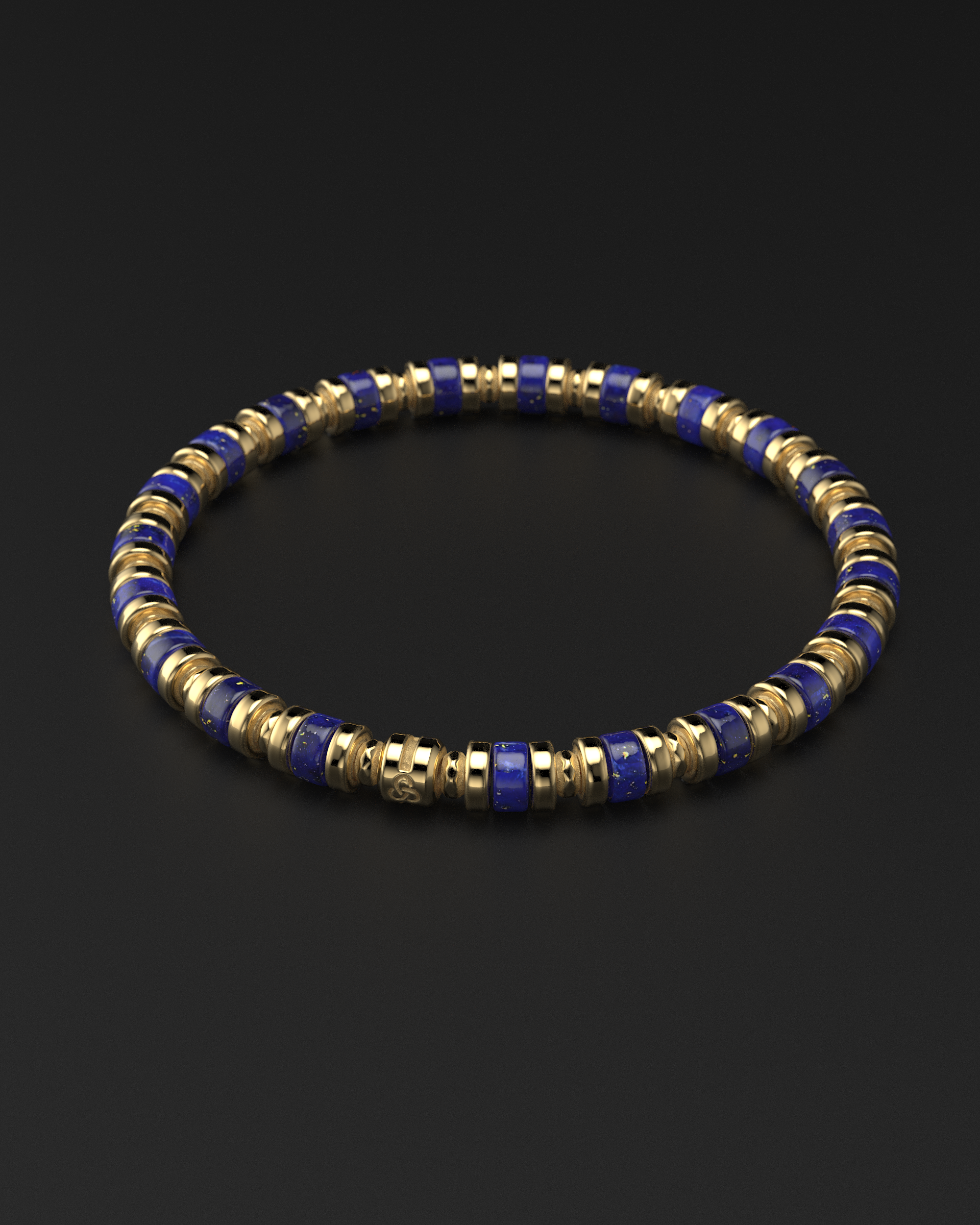 Pulsera Lapislázuli 6mm | Espaciador