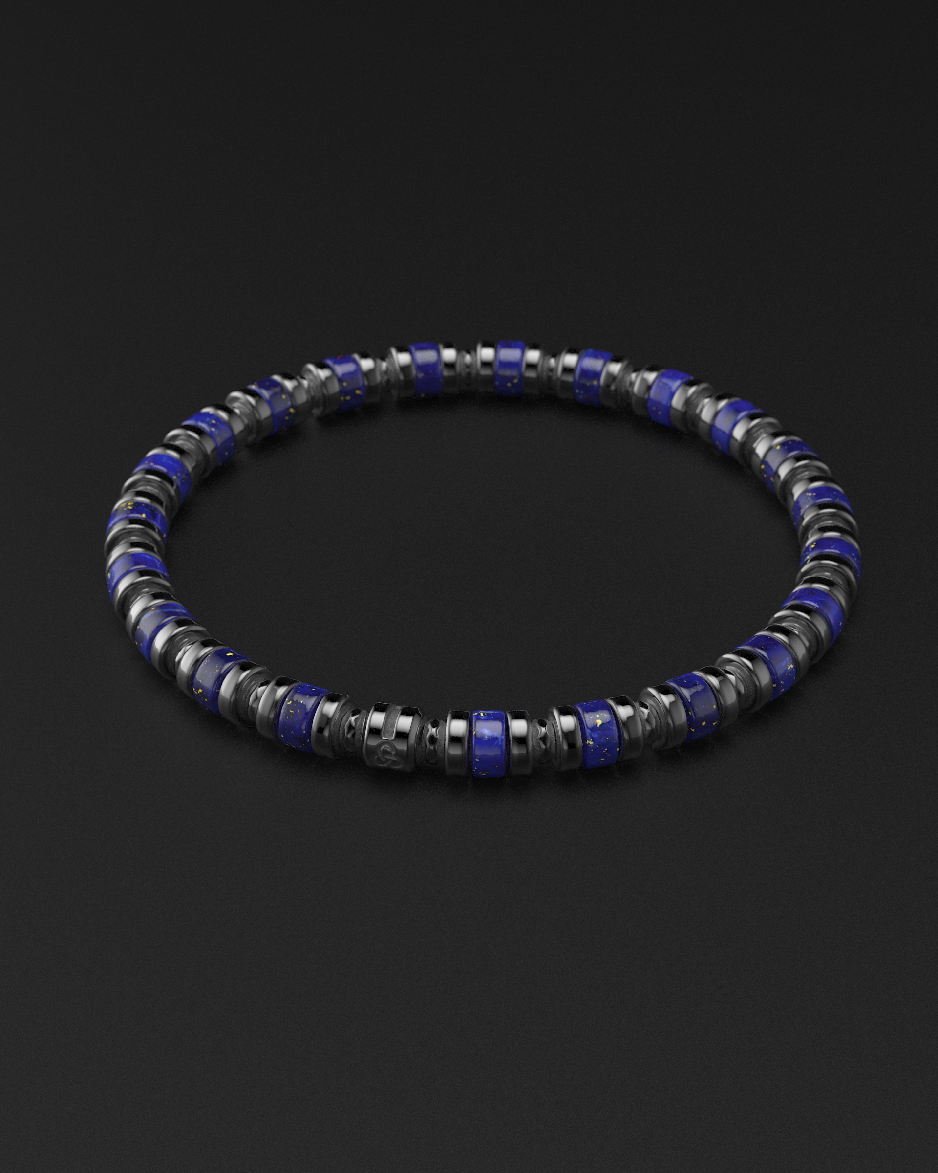 Pulsera Lapislázuli 6mm | Espaciador