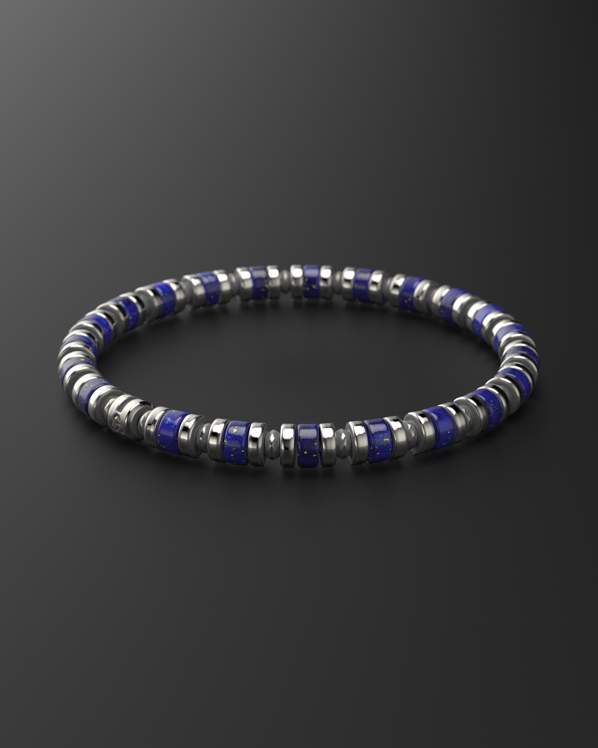 Pulsera Lapislázuli 6mm | Espaciador