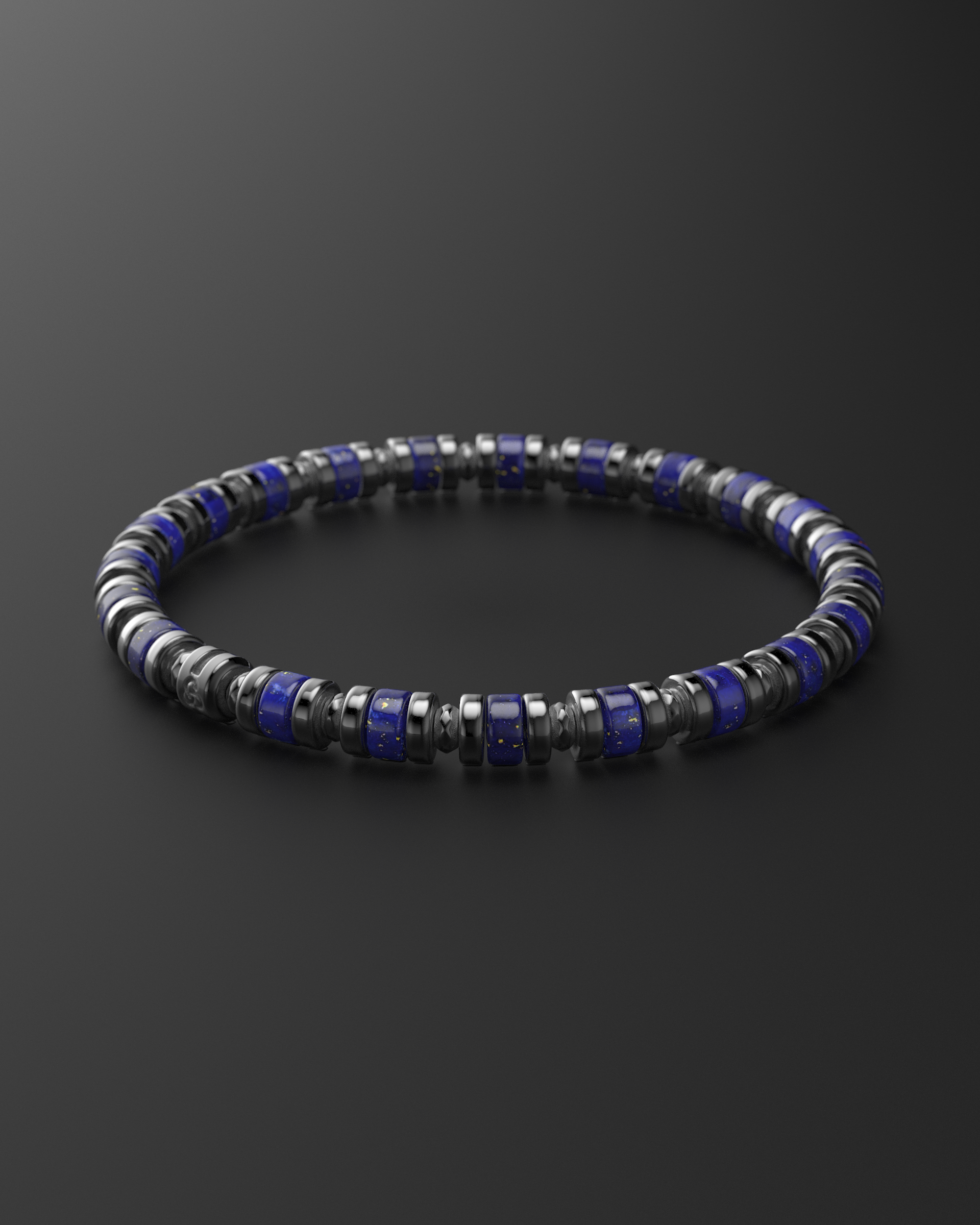 Pulsera Lapislázuli 6mm | Espaciador