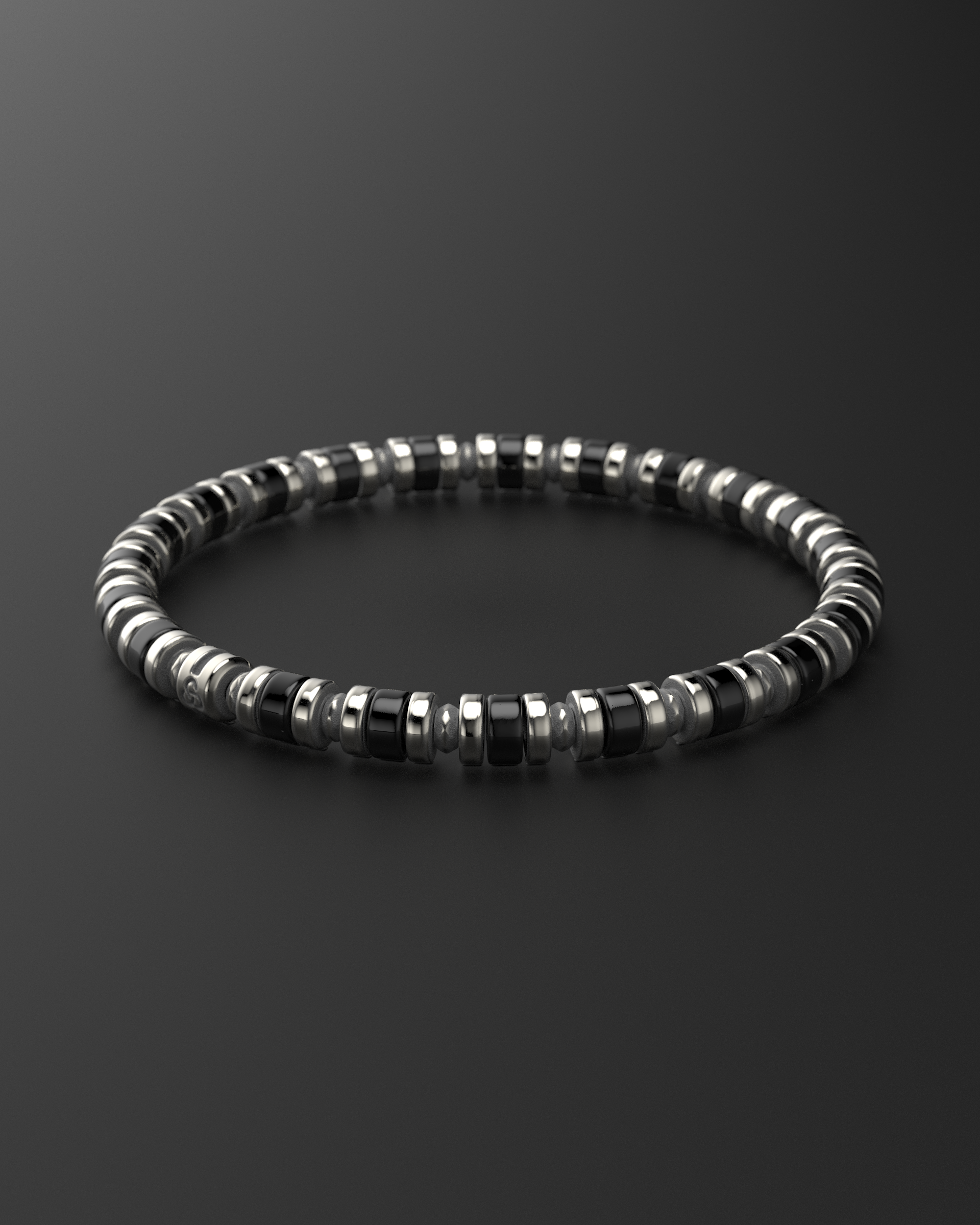 Bracelet Onyx 6mm | Entretoise