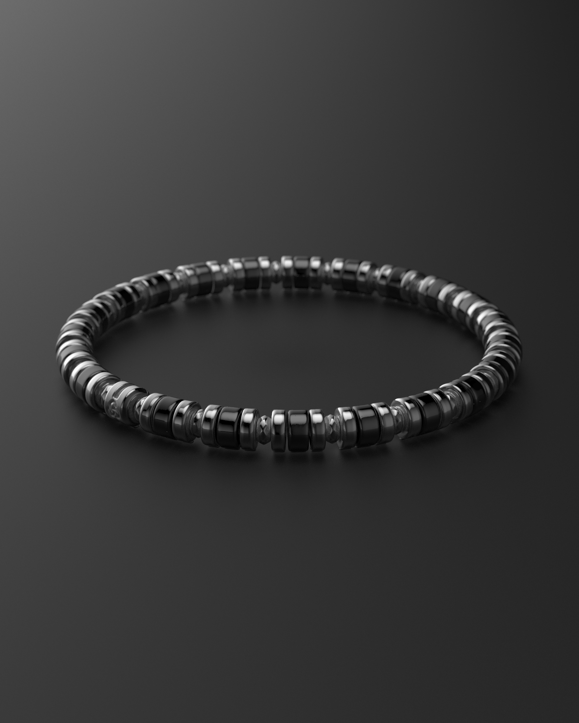 Bracelet Onyx 6mm | Entretoise