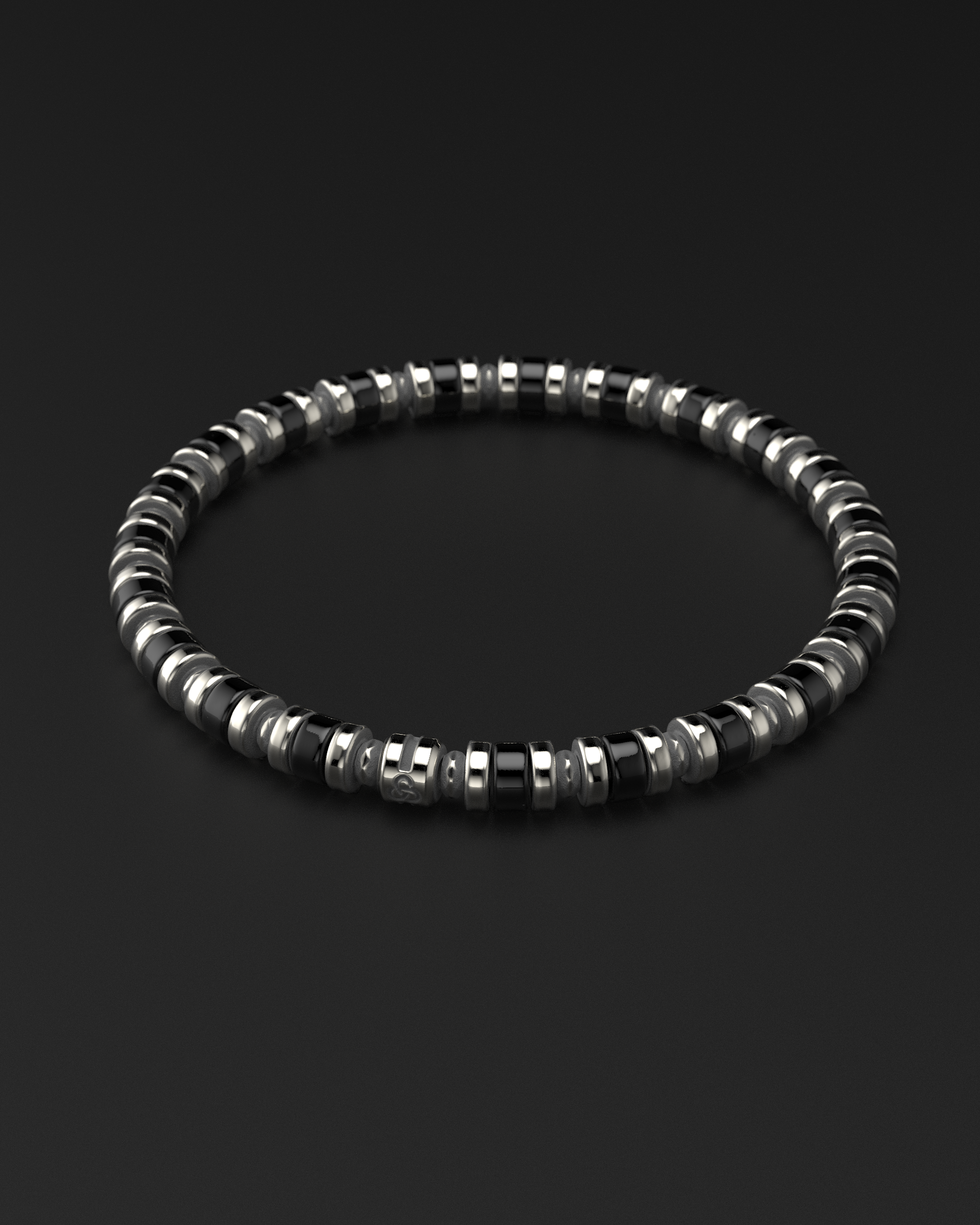 Bracelet Onyx 6mm | Entretoise