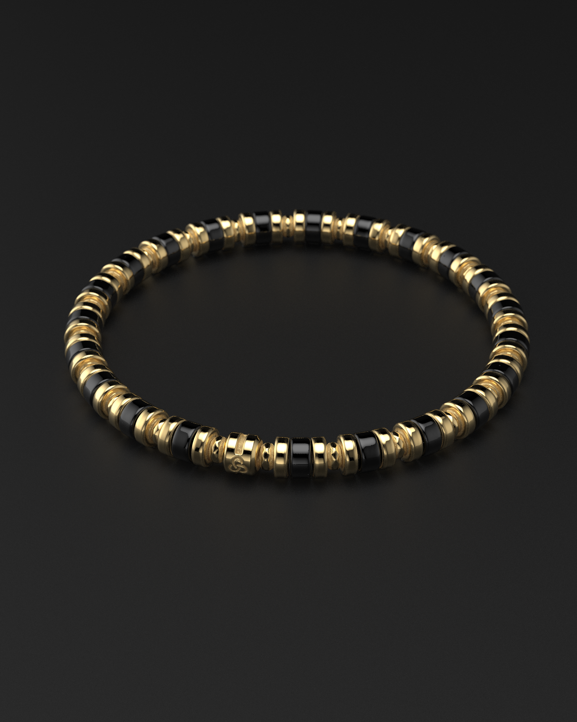 Bracelet Onyx 6mm | Entretoise