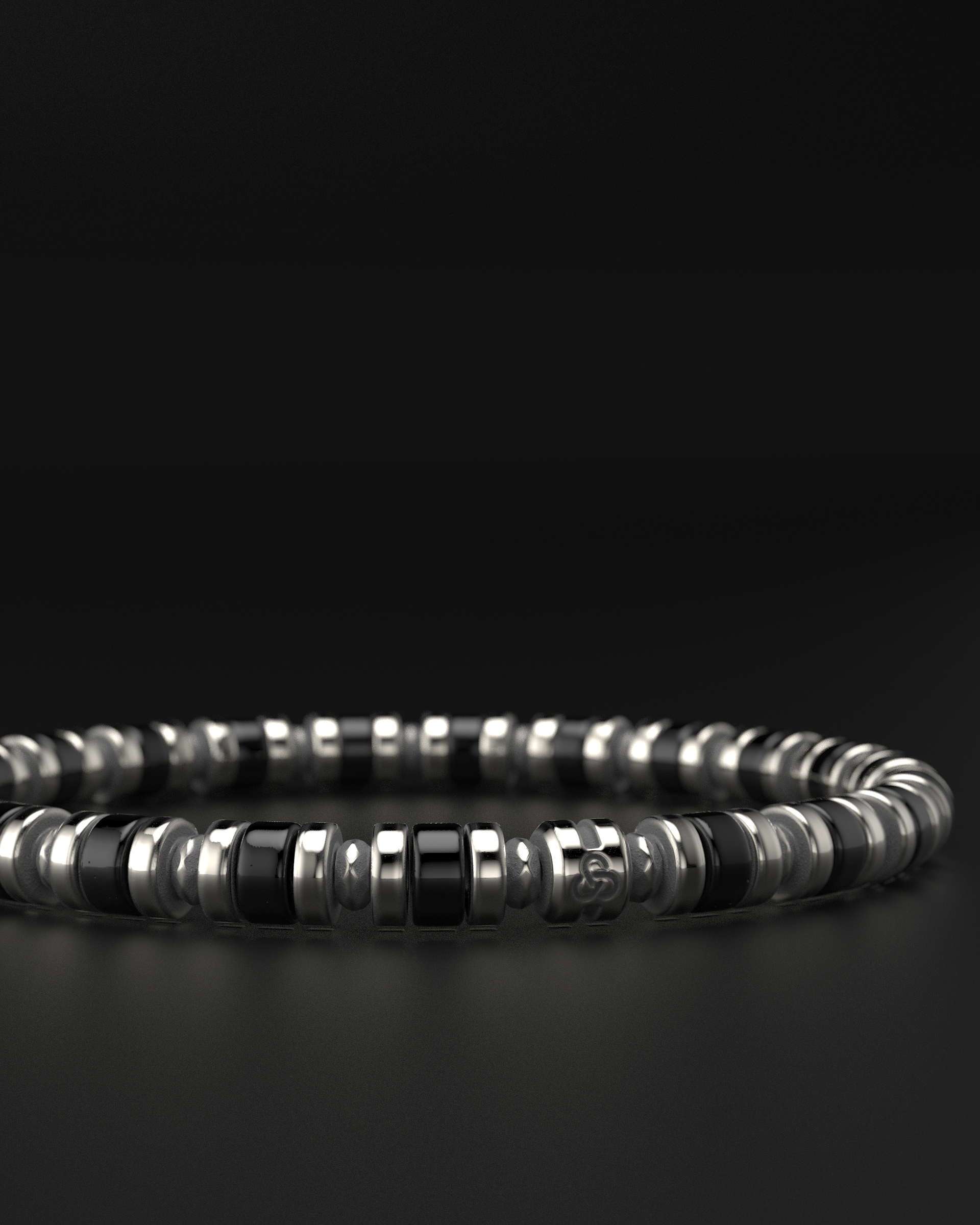 Bracelet Onyx 6mm | Entretoise