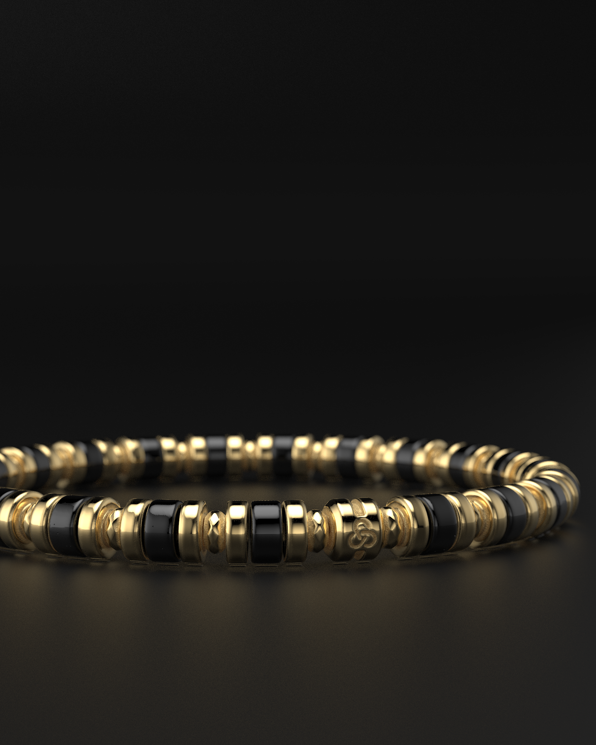 Bracelet Onyx 6mm | Entretoise