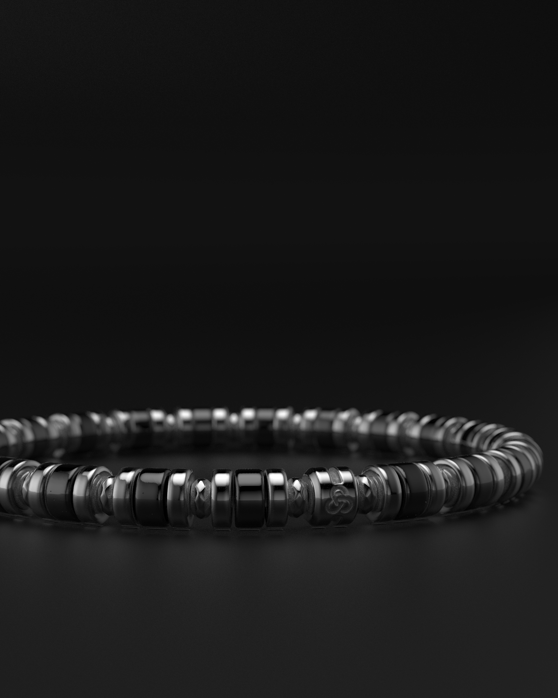 Bracelet Onyx 6mm | Entretoise