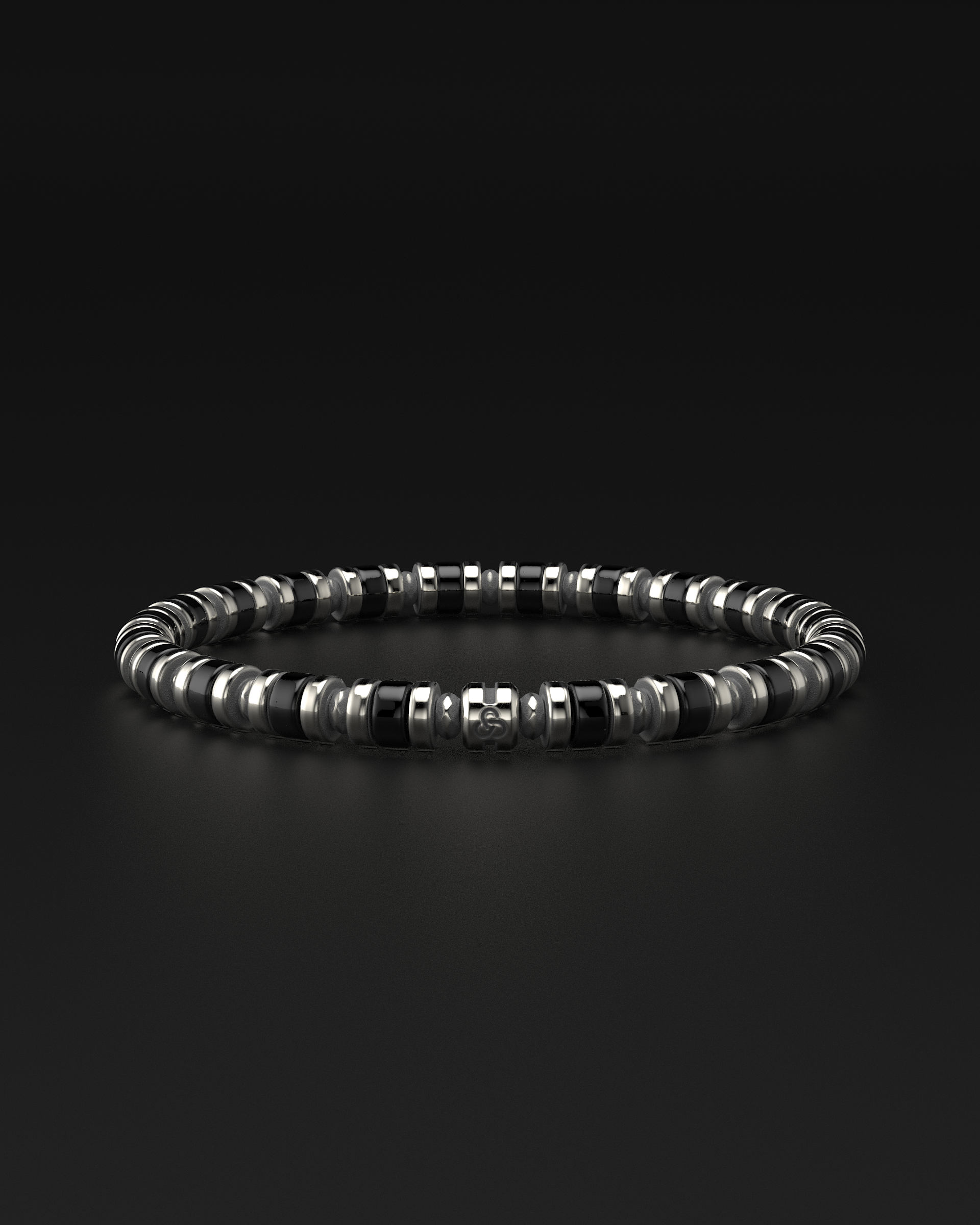 Bracelet Onyx 6mm | Entretoise