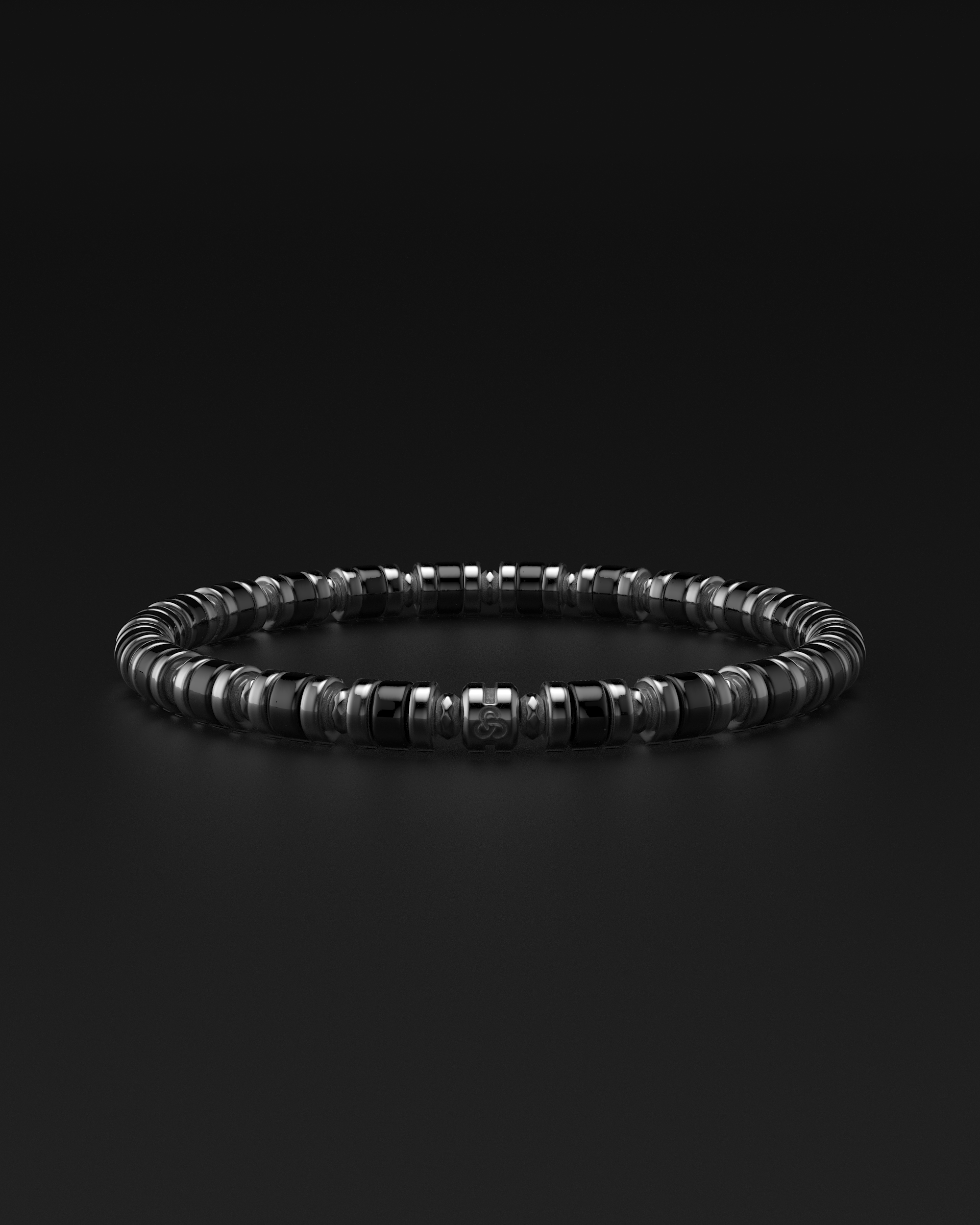 Bracelet Onyx 6mm | Entretoise