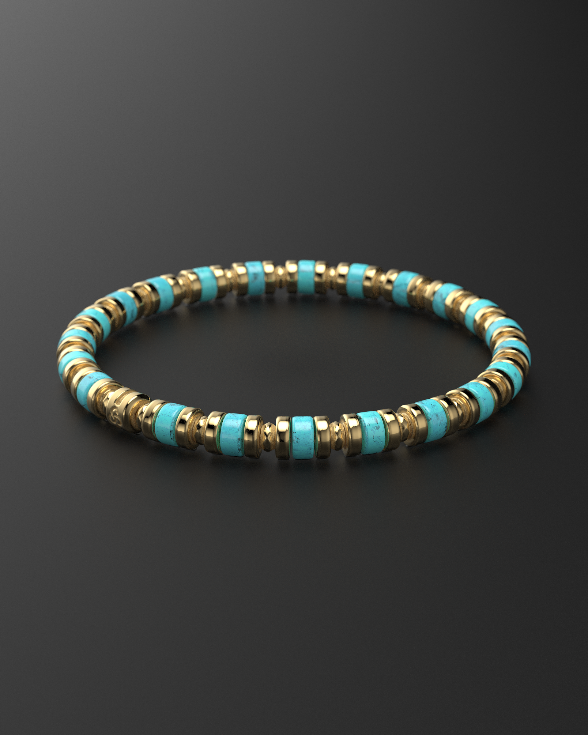 Bracelet Turquoise 6mm | Entretoise