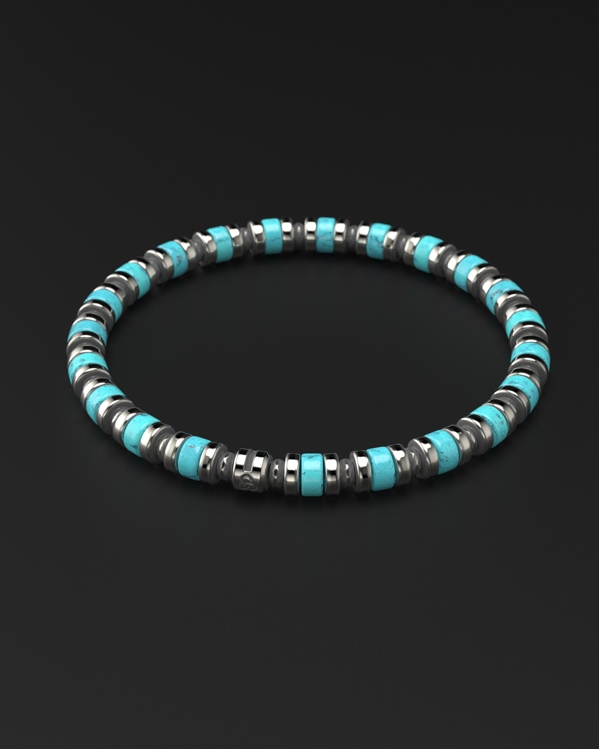 Bracelet Turquoise 6mm | Entretoise