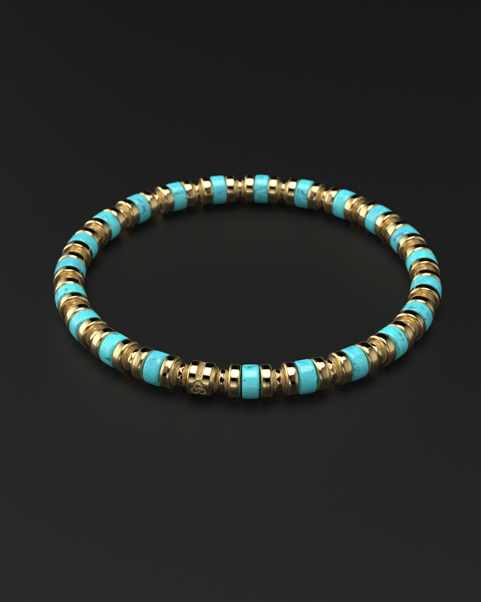 Bracelet Turquoise 6mm | Entretoise