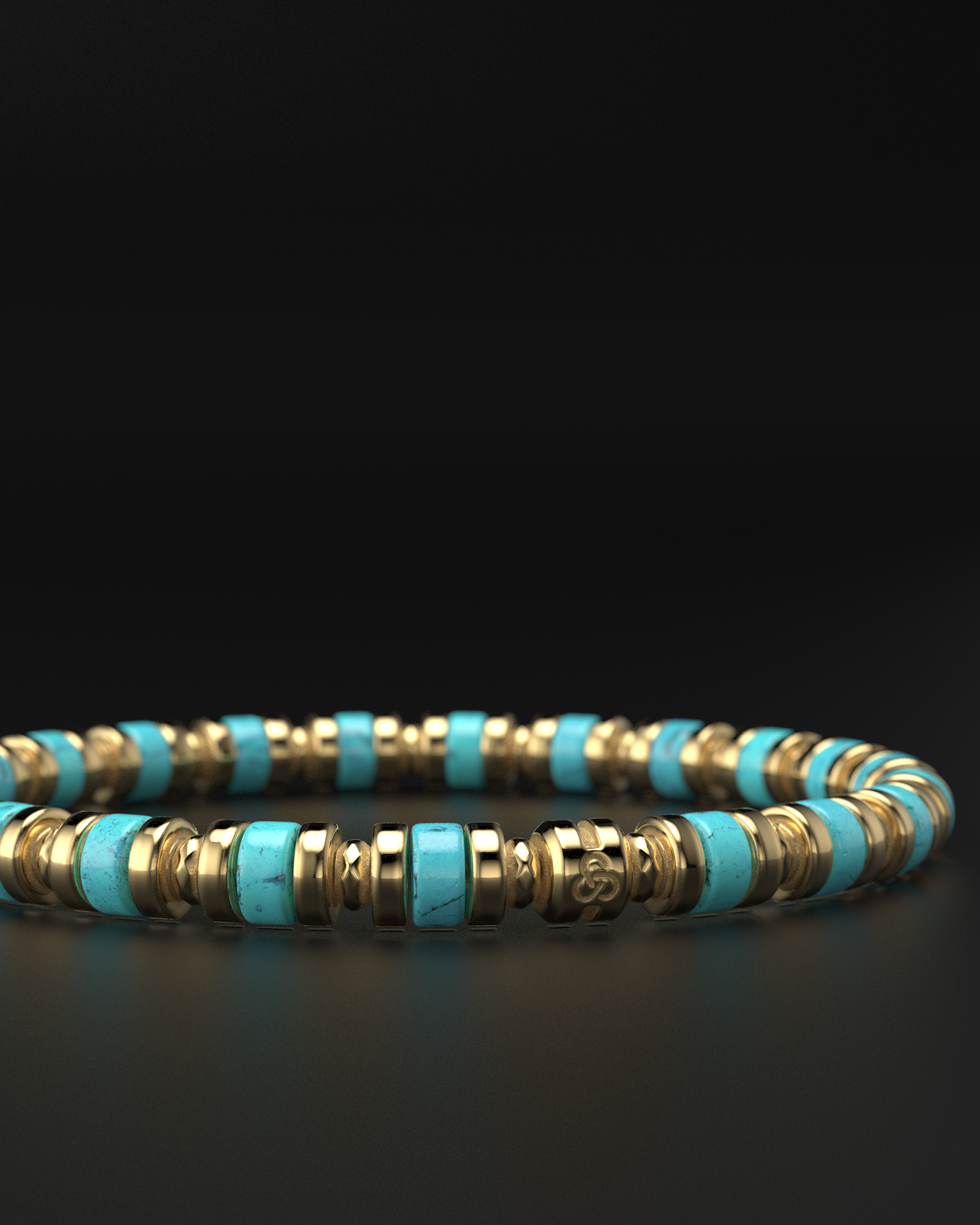 Bracelet Turquoise 6mm | Entretoise