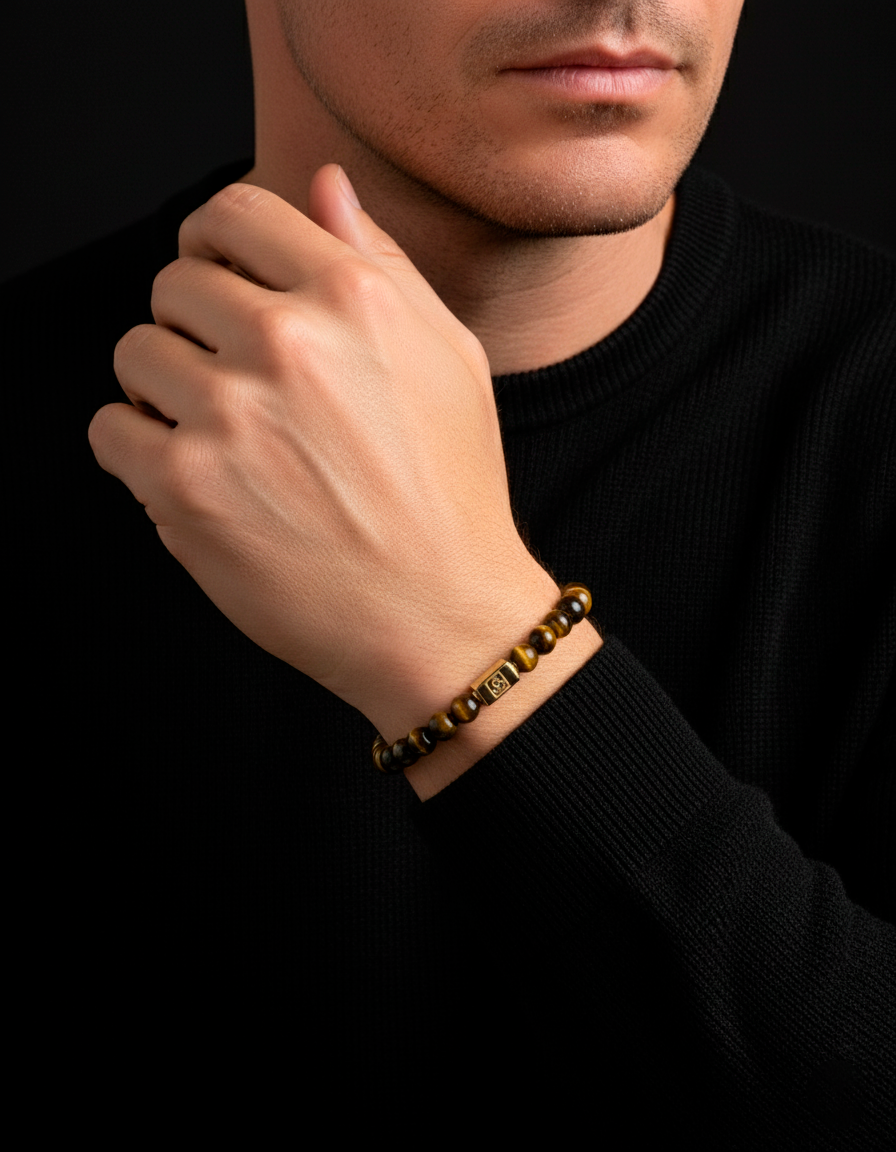 Bracelet Oeil de Tigre 6mm | Essentiel