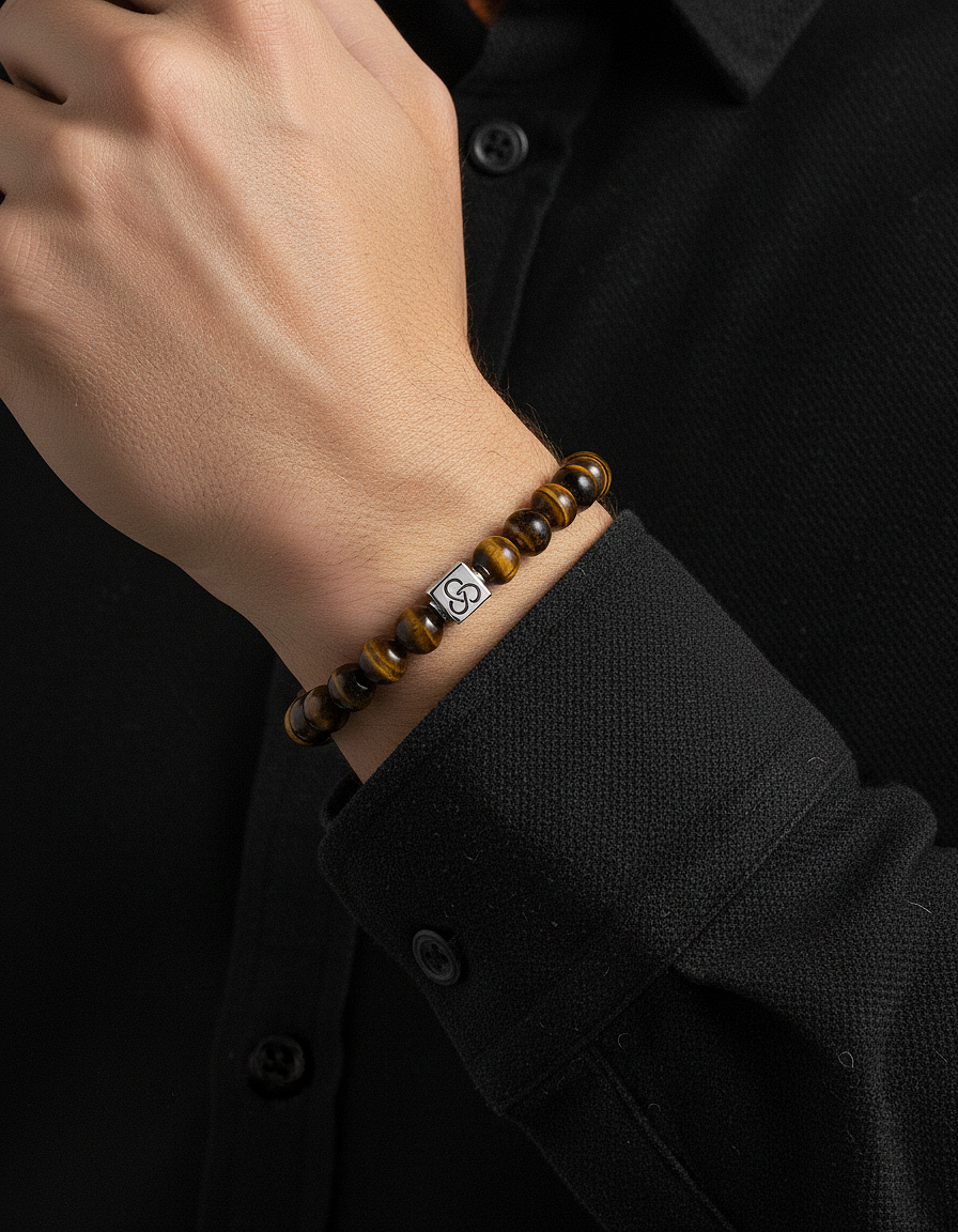 Tigerauge Armband 8mm | Essentiell