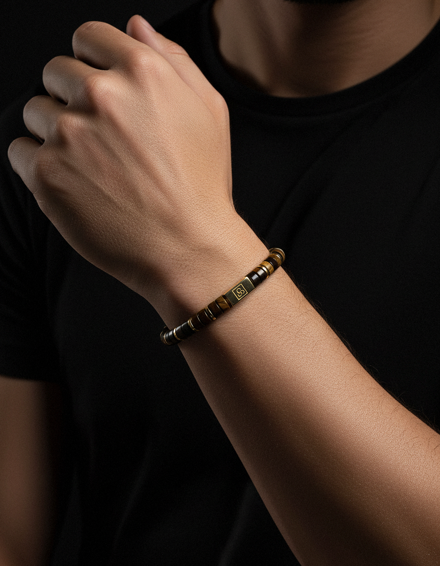 Tigerauge Armband 6mm | Abstandshalter Nr. 2