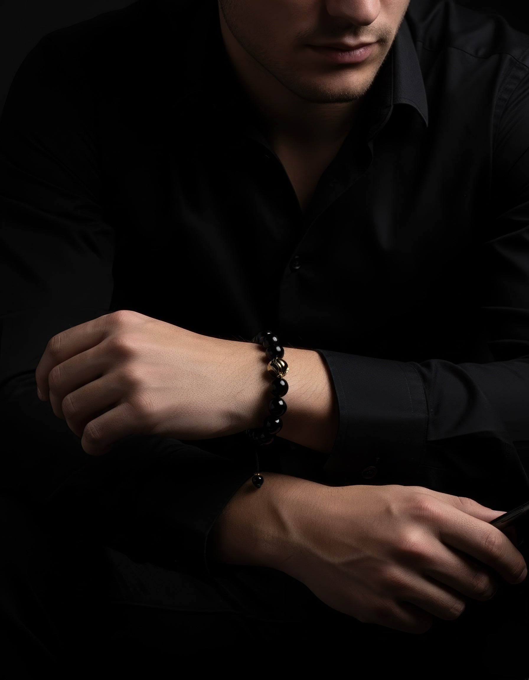 Onyx Bracelet 12mm | Waves