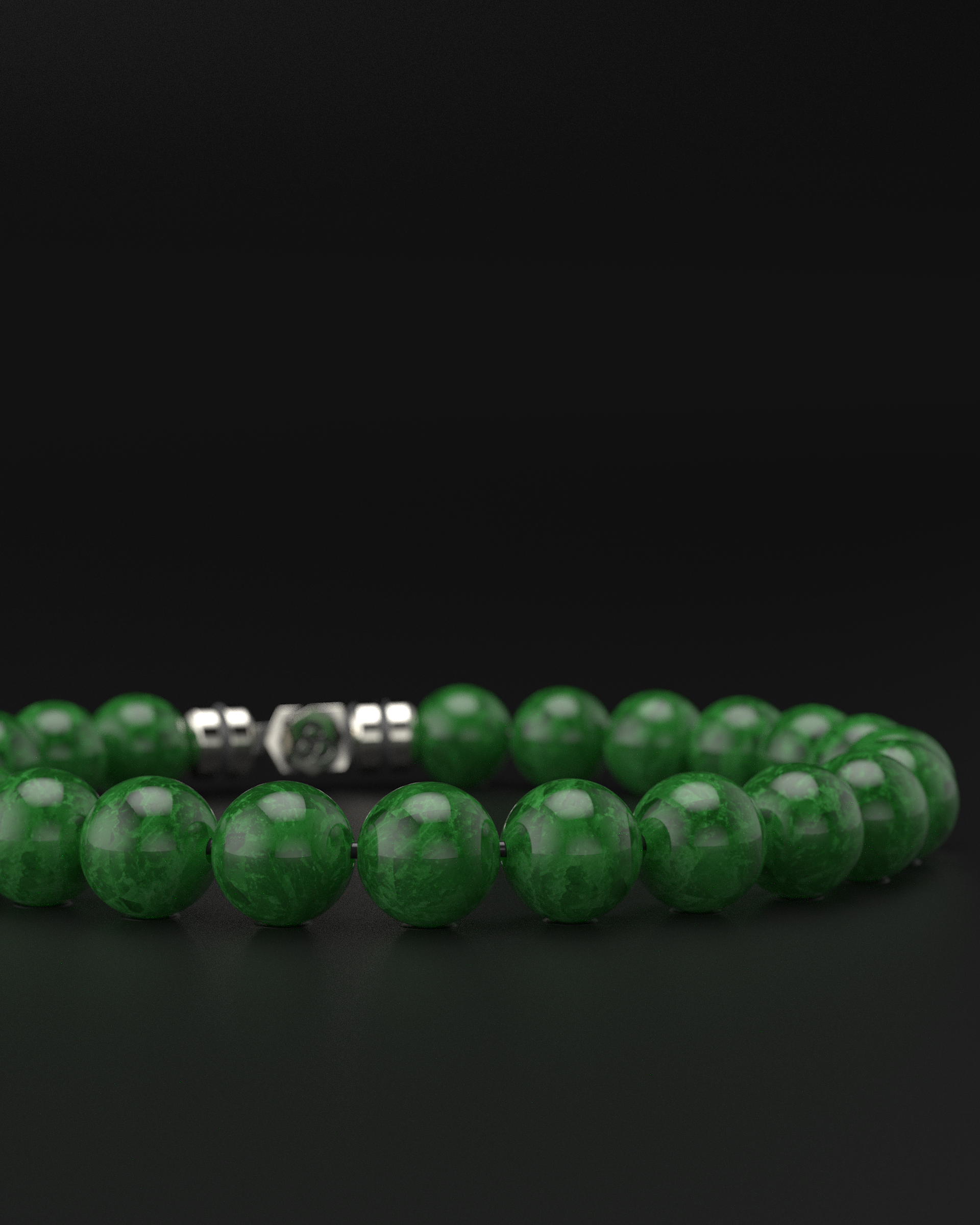 Pulsera de Jade Esmeralda 8mm | Vértice