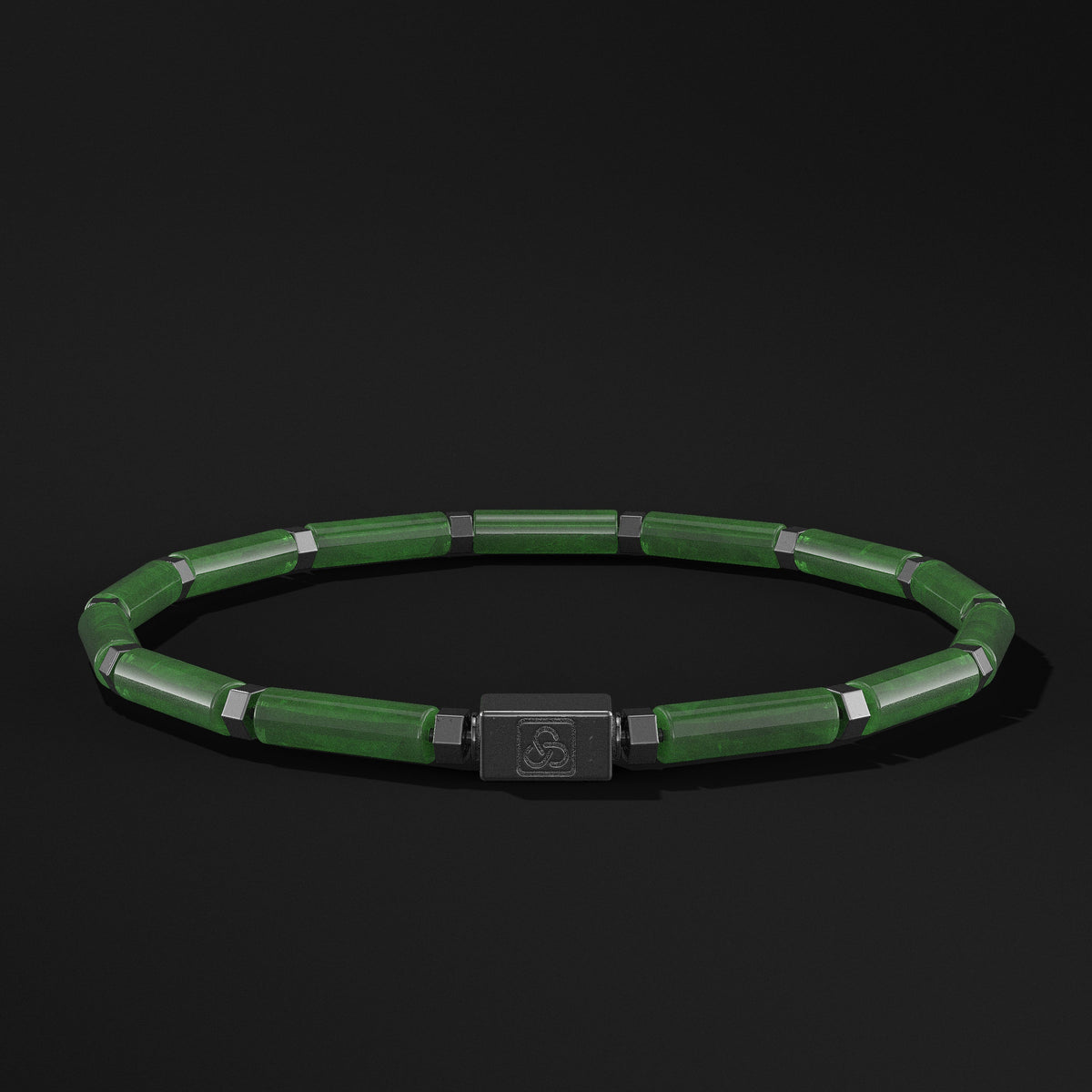 Pipe Beads Black Rhodium Bracelet