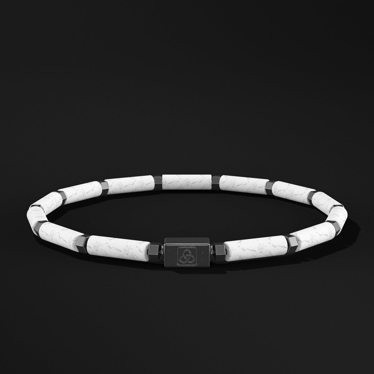 Pipe Beads Black Rhodium Bracelet