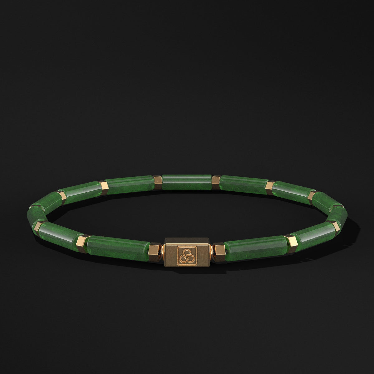 Pipe Beads Gold Vermeil Bracelet