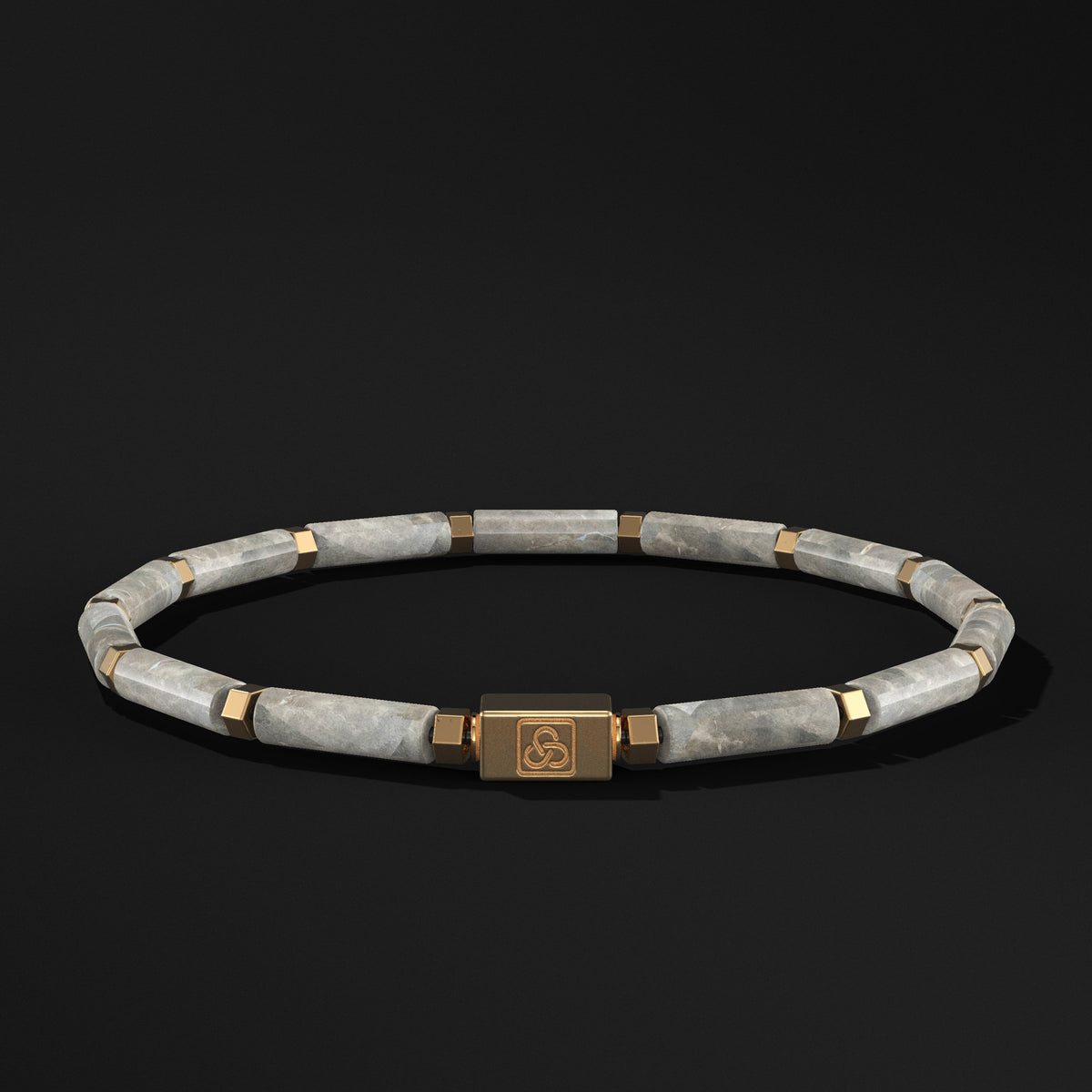 Pipe Beads Gold Vermeil Bracelet