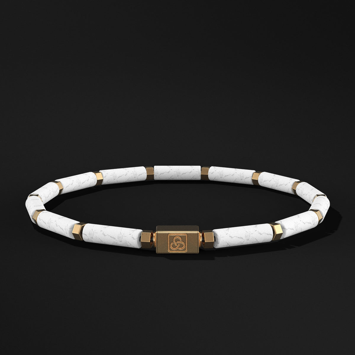 Pipe Beads Gold Vermeil Bracelet