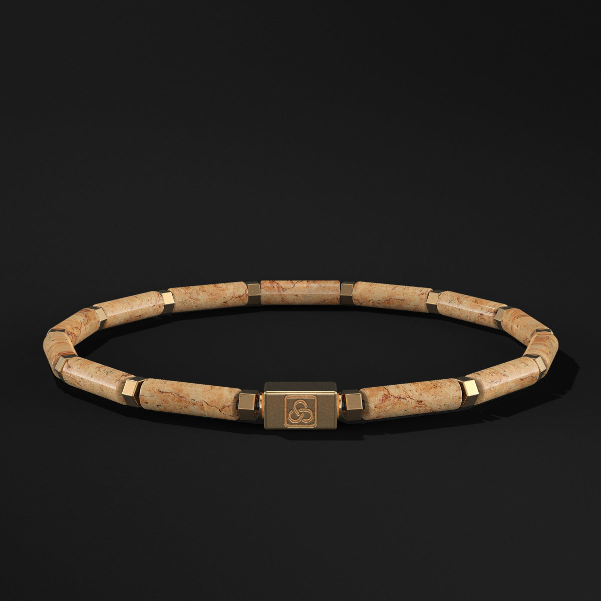 Pipe Beads Gold Vermeil Bracelet
