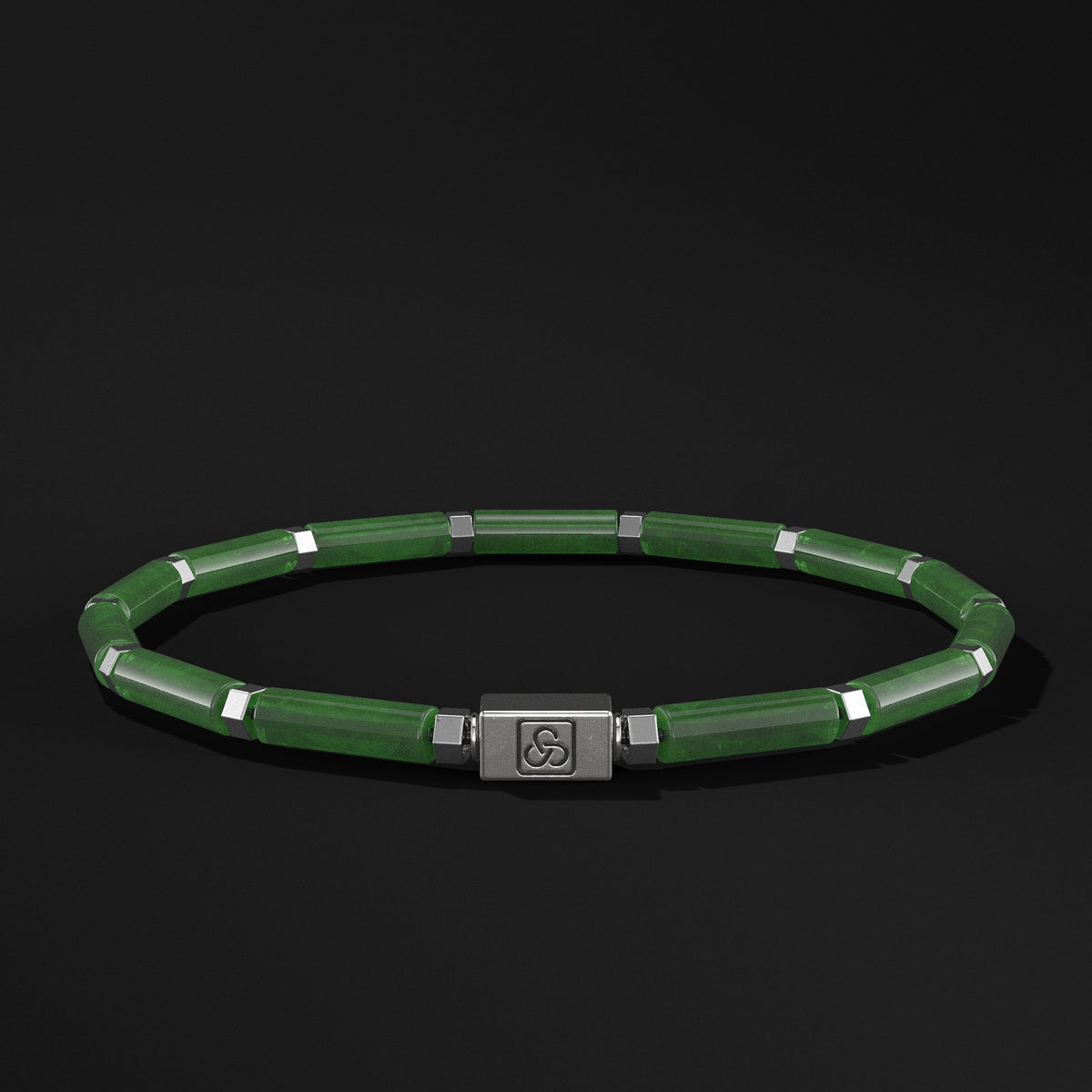 Pipe Beads Silver Bracelet