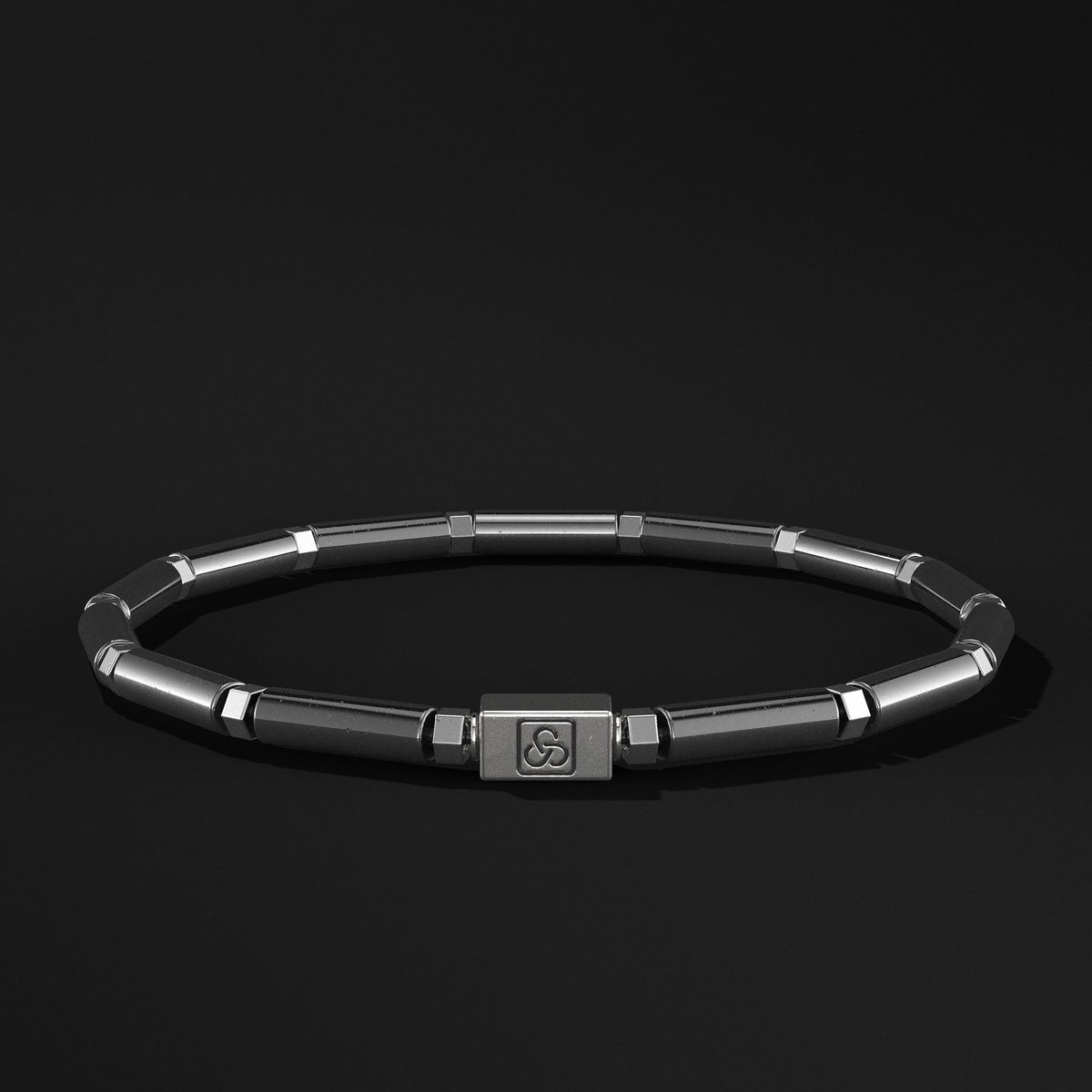 Pipe Beads Silver Bracelet