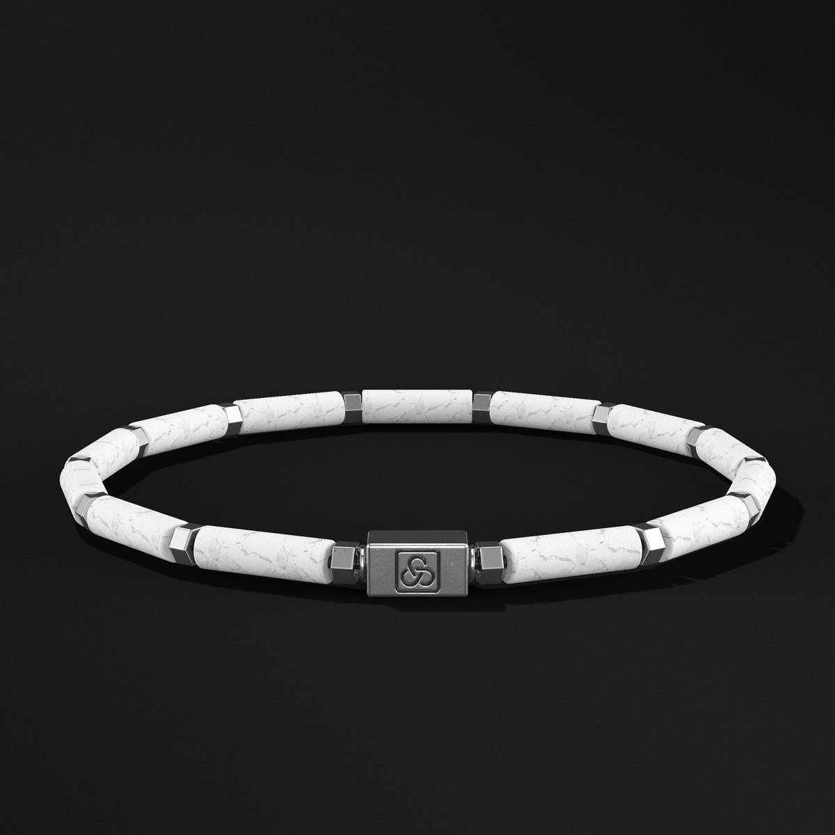 Pipe Beads Silver Bracelet