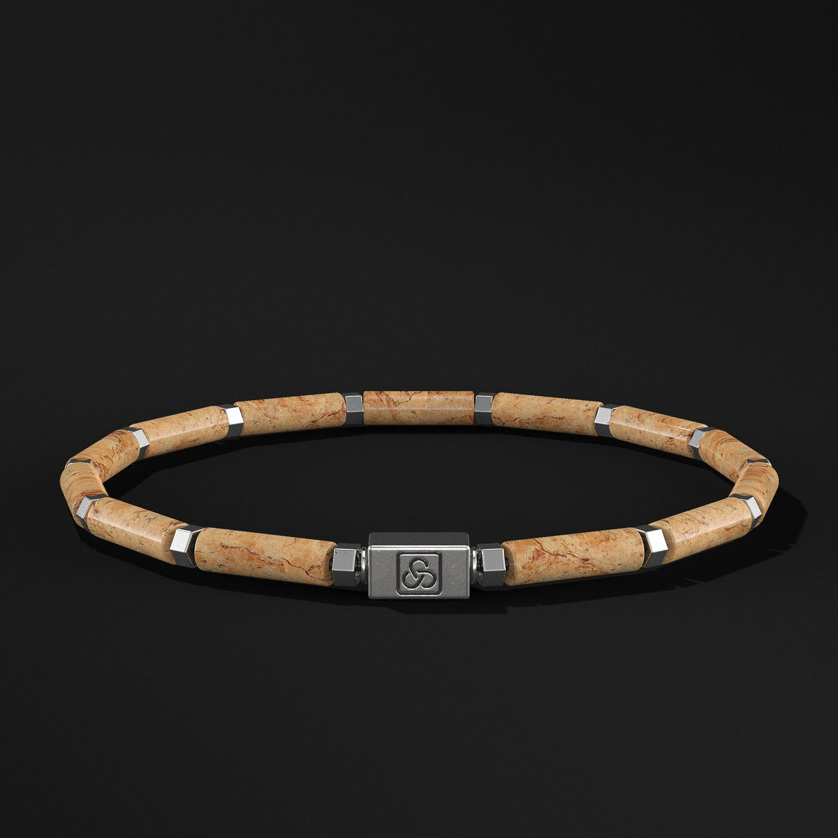Pipe Beads Silver Bracelet