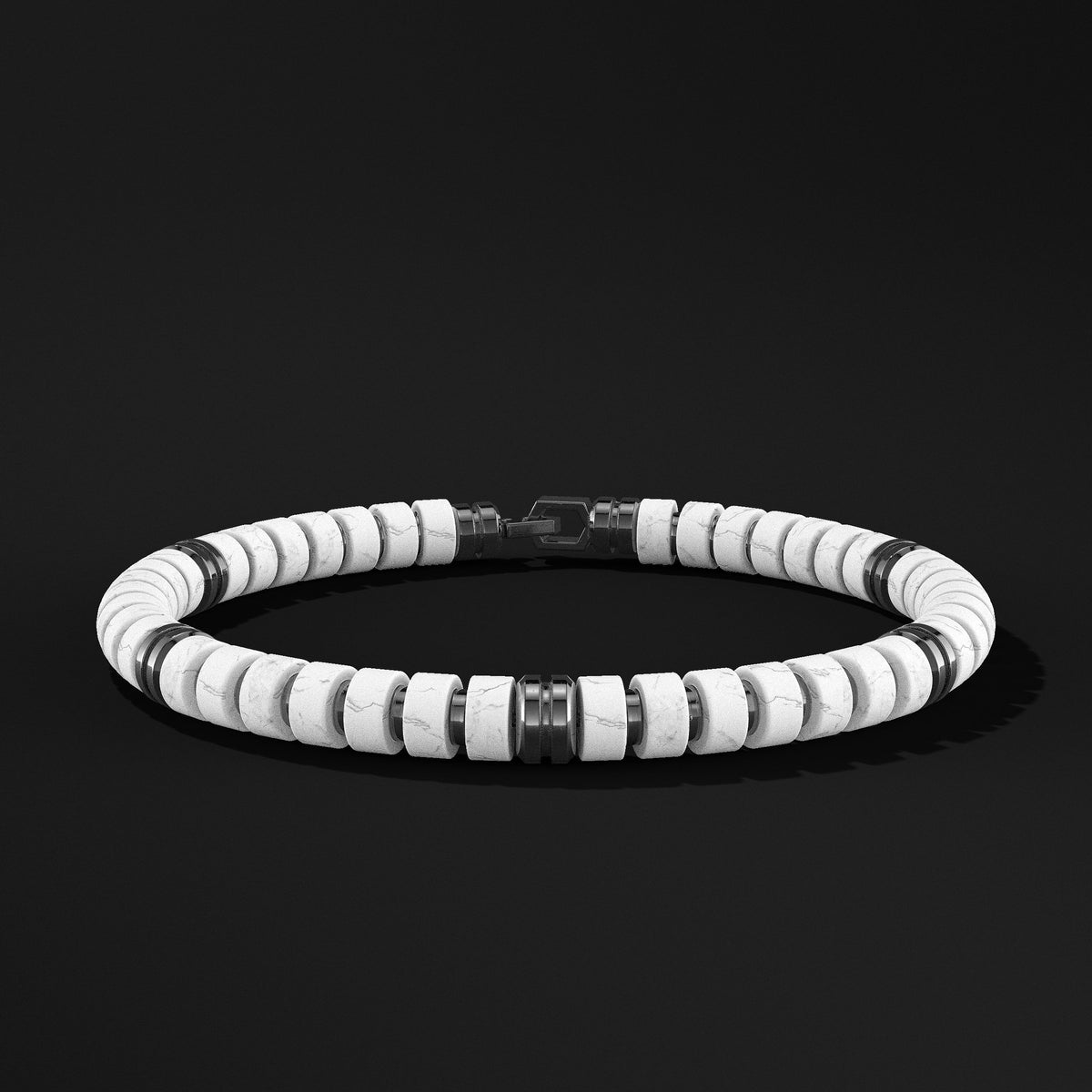 Premium Spacer Black Rhodium Bracelet 6mm