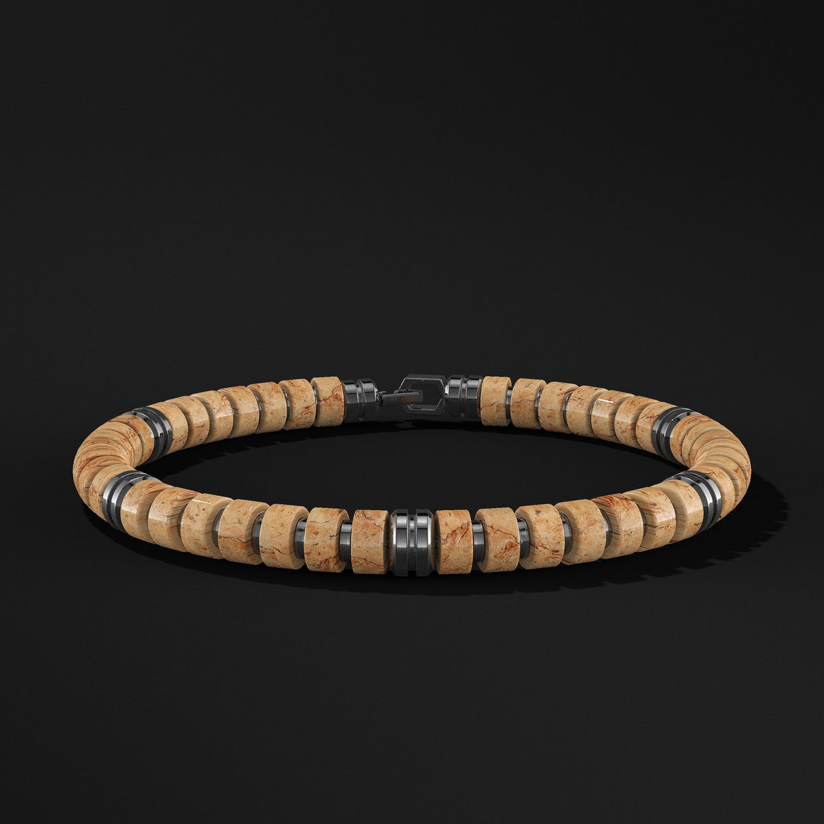 Premium Spacer Black Rhodium Bracelet 6mm