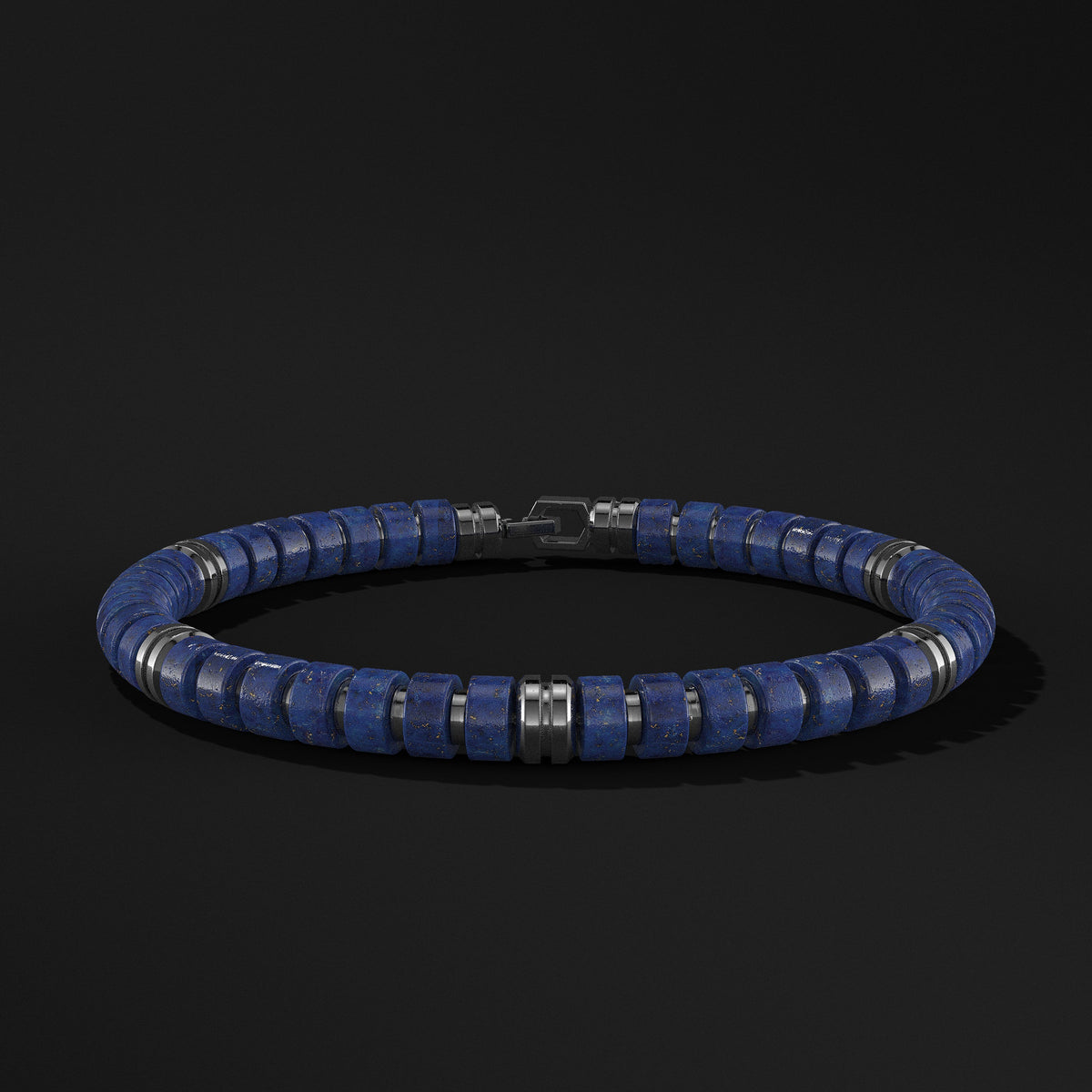 Premium Spacer Black Rhodium Bracelet 6mm