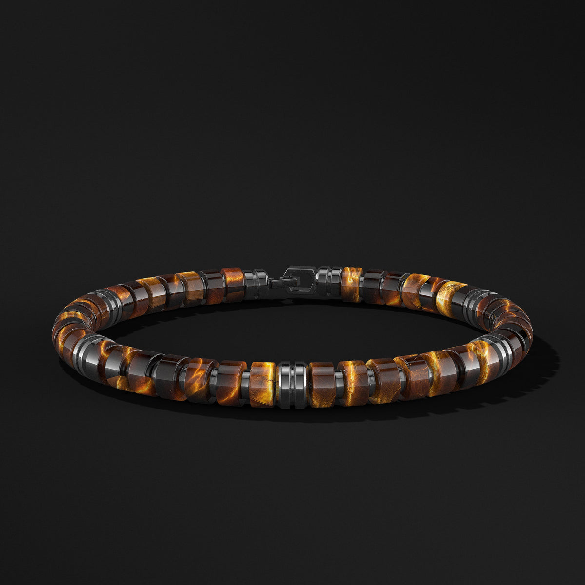 Premium Spacer Black Rhodium Bracelet 6mm