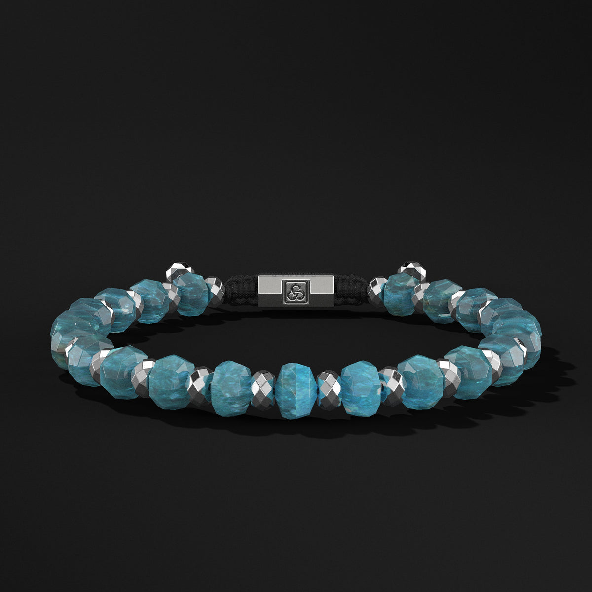 Rondelle Faceted Silver Bracelet