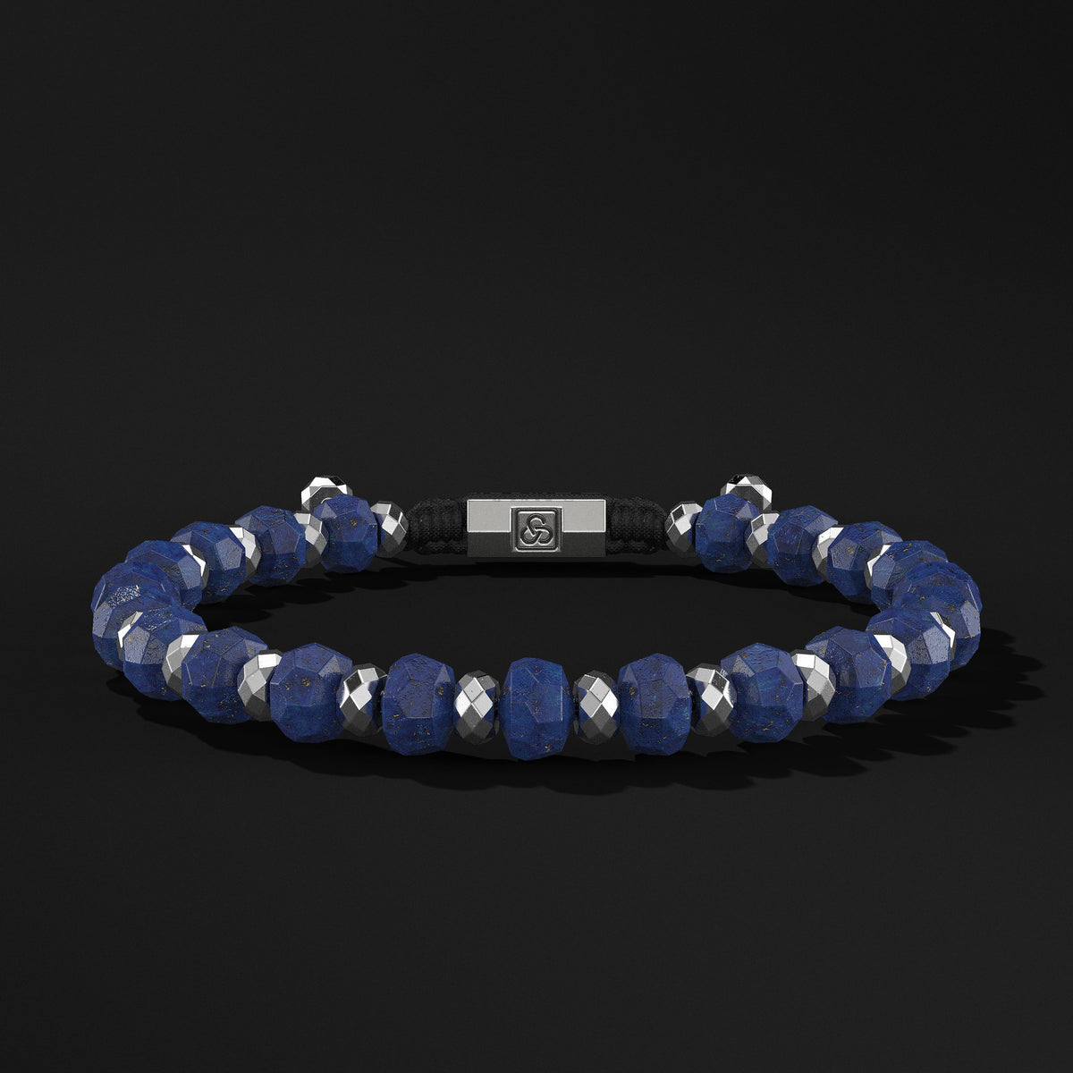 Rondelle Faceted Silver Bracelet