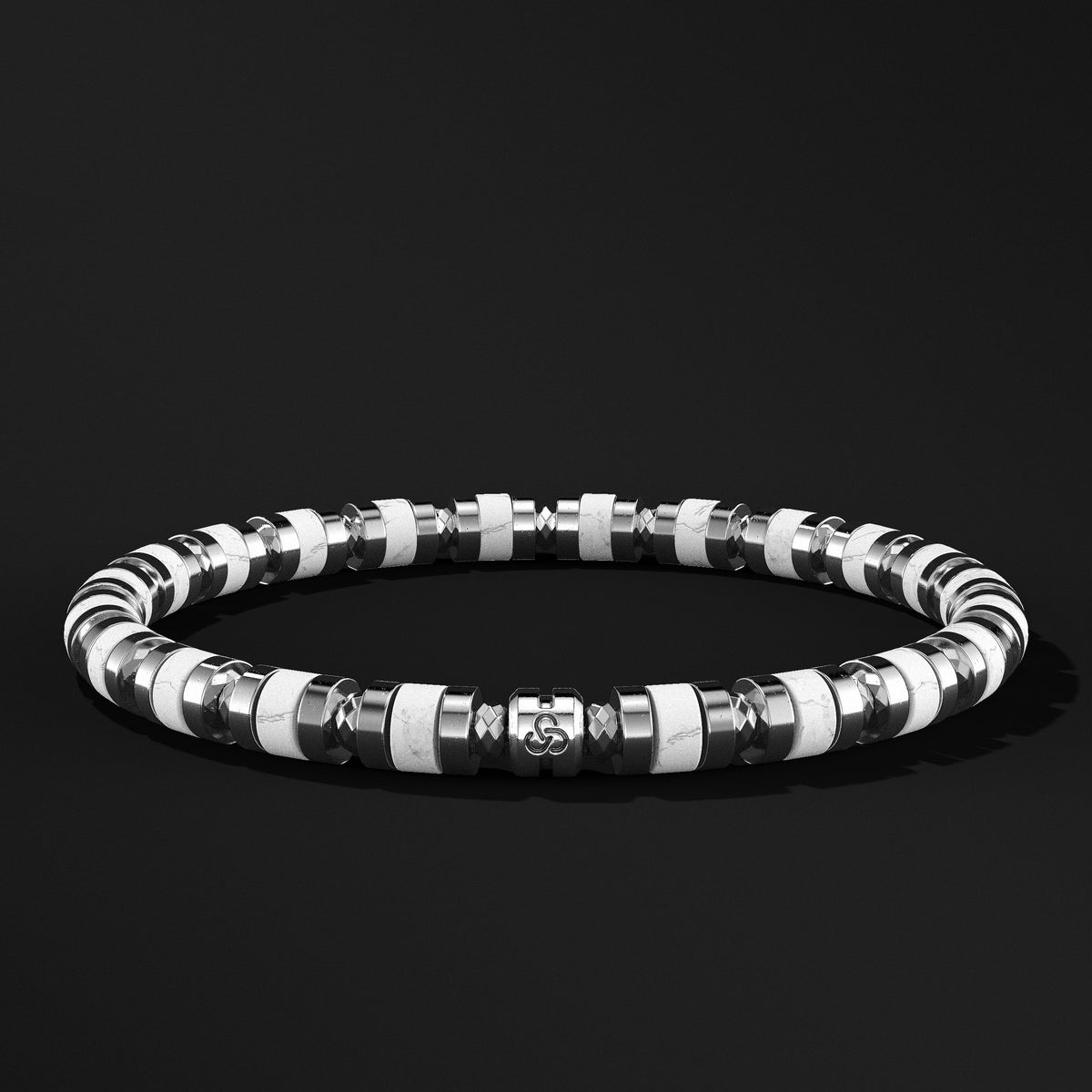 Spacer Beads Silver Bracelet 6mm