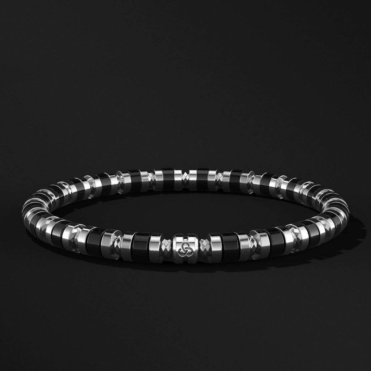 Spacer Beads Silver Bracelet 6mm