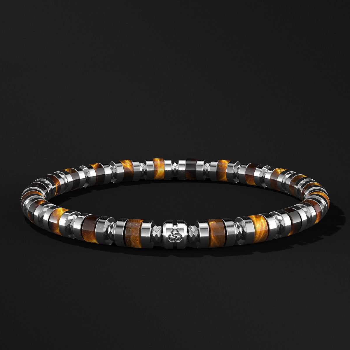 Spacer Beads Silver Bracelet 6mm