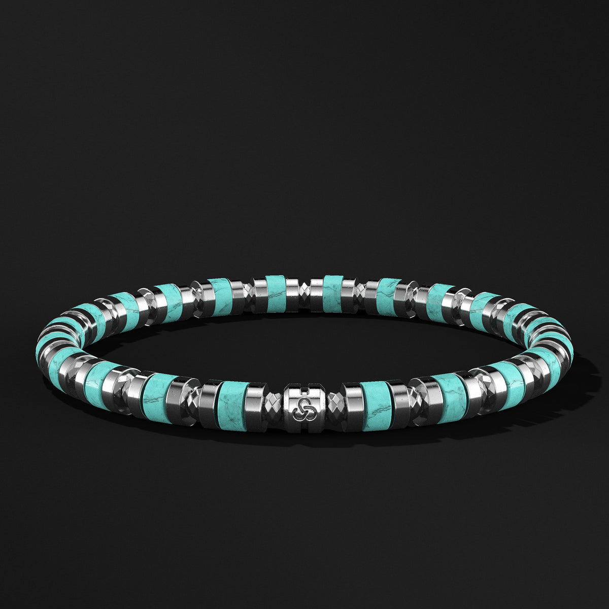 Spacer Beads Silver Bracelet 6mm
