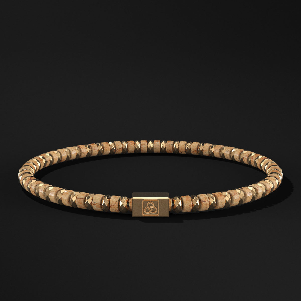 Spacer Beads Gold Vermeil Bracelet 4mm